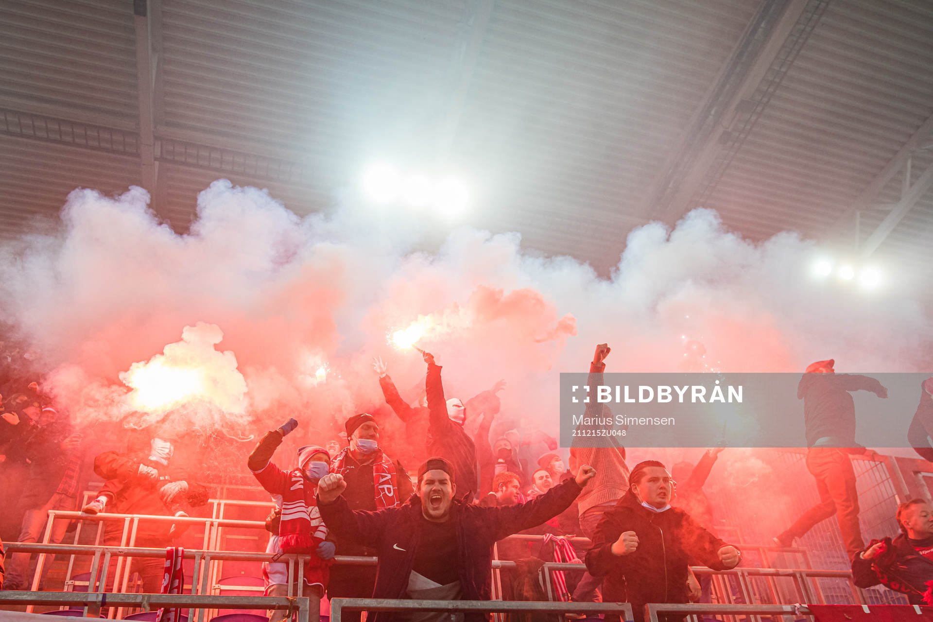 Spectators in the stands