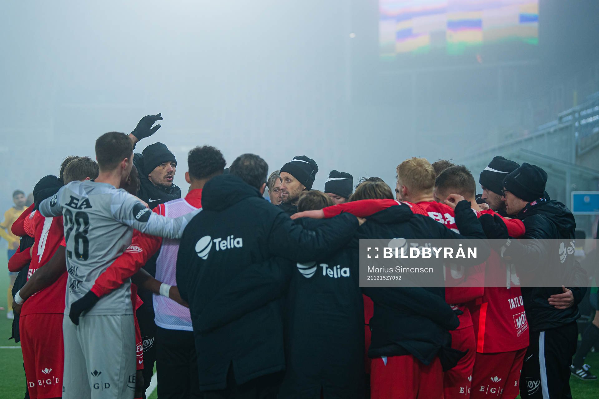 Eirik Horneland, head coach of Brann, and the rest of the
