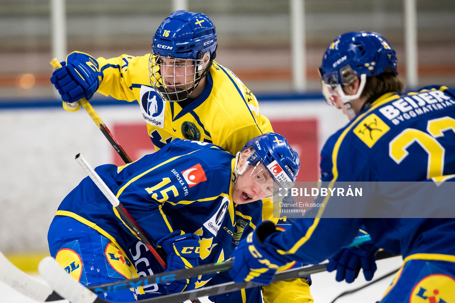 Sverige U18 Leo Carlsson och Sverige U19 Noah Hasa
