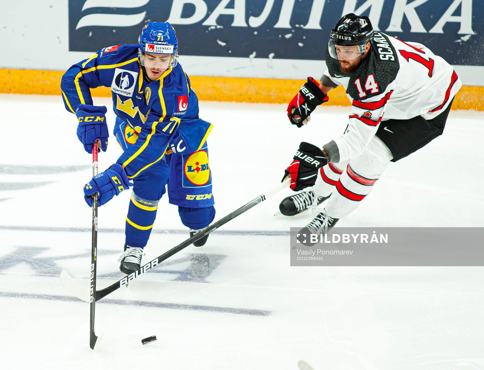 Isak Brennström of Sweden against Rice Scarlett of Canada