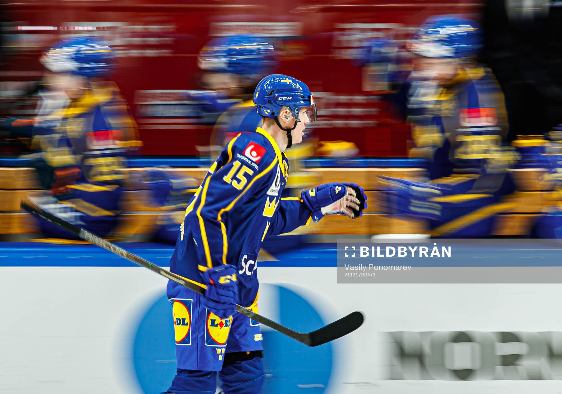 Gustav Rydahl of Sweden celebrates