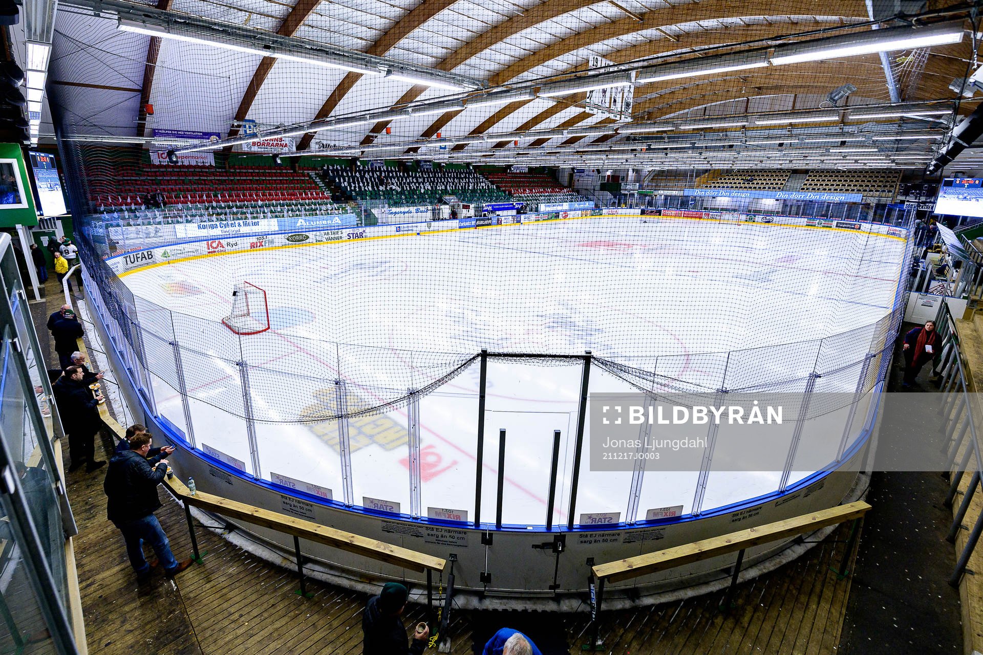 Interiör vy från Nelson Garden arena före