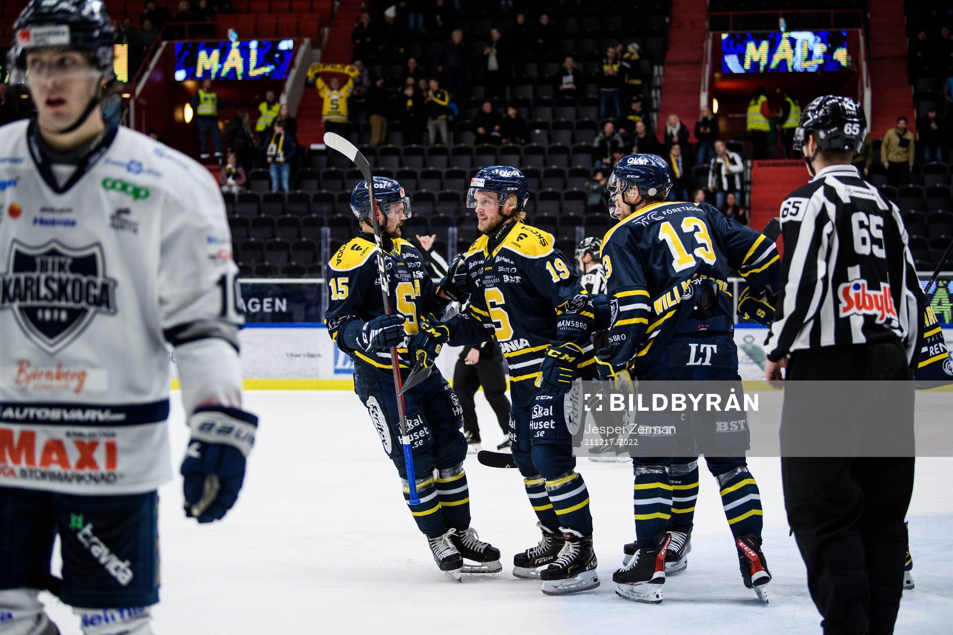 Södertäljes Villiam Haag jublar