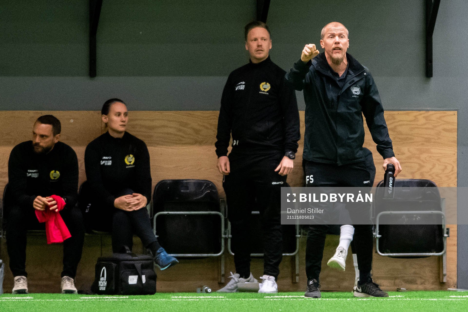 Hammarbys tränare Fredrik Samuelsson och Pontus Johansson