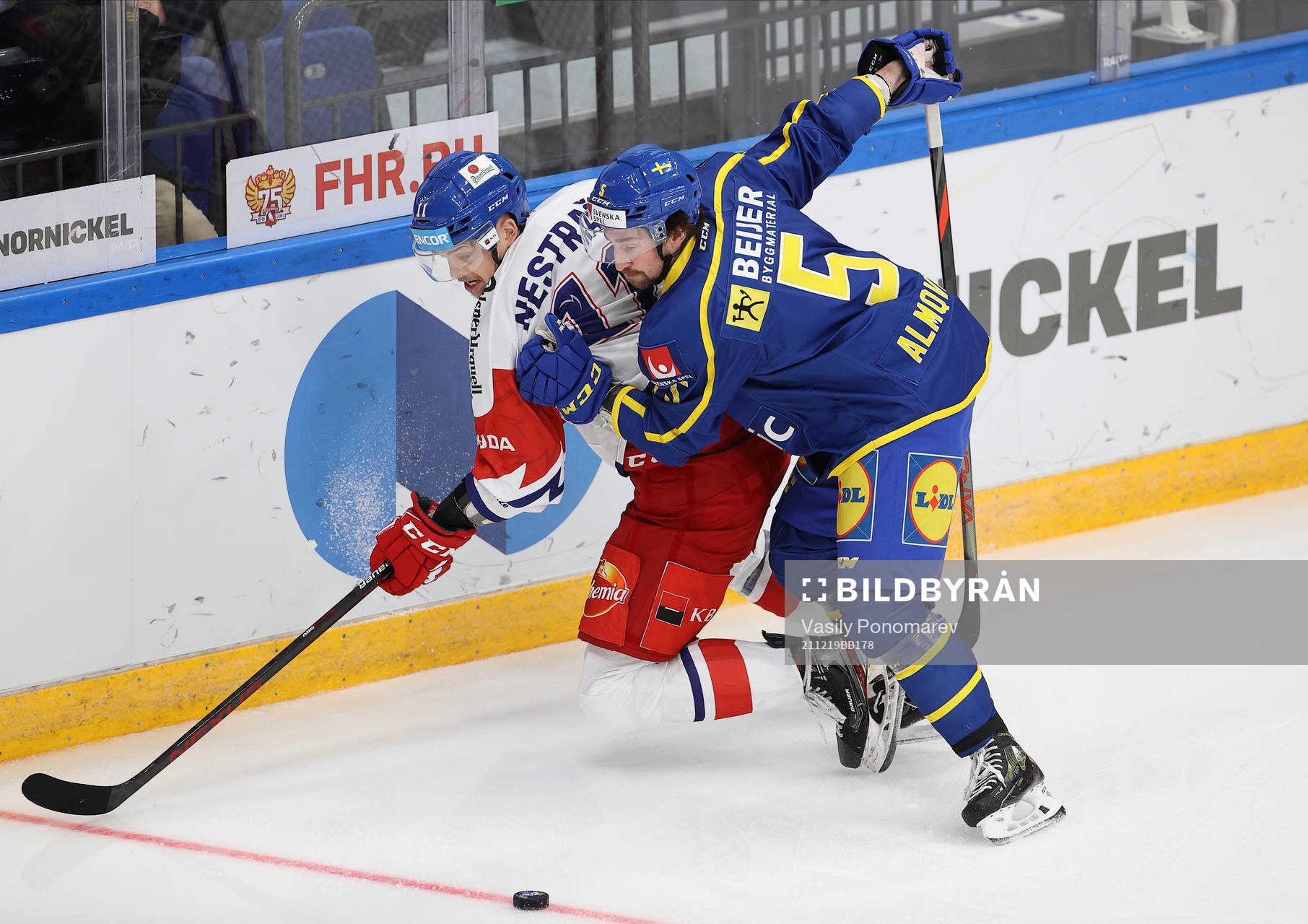 Adam Almquist of Sweden and Andrey Nestrashil  of Czech