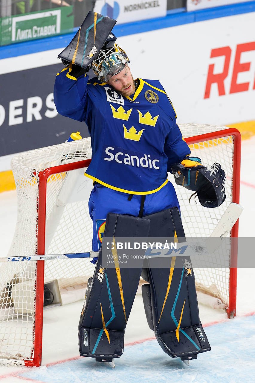 Goalkeeper Magnus Hellberg of Sweden