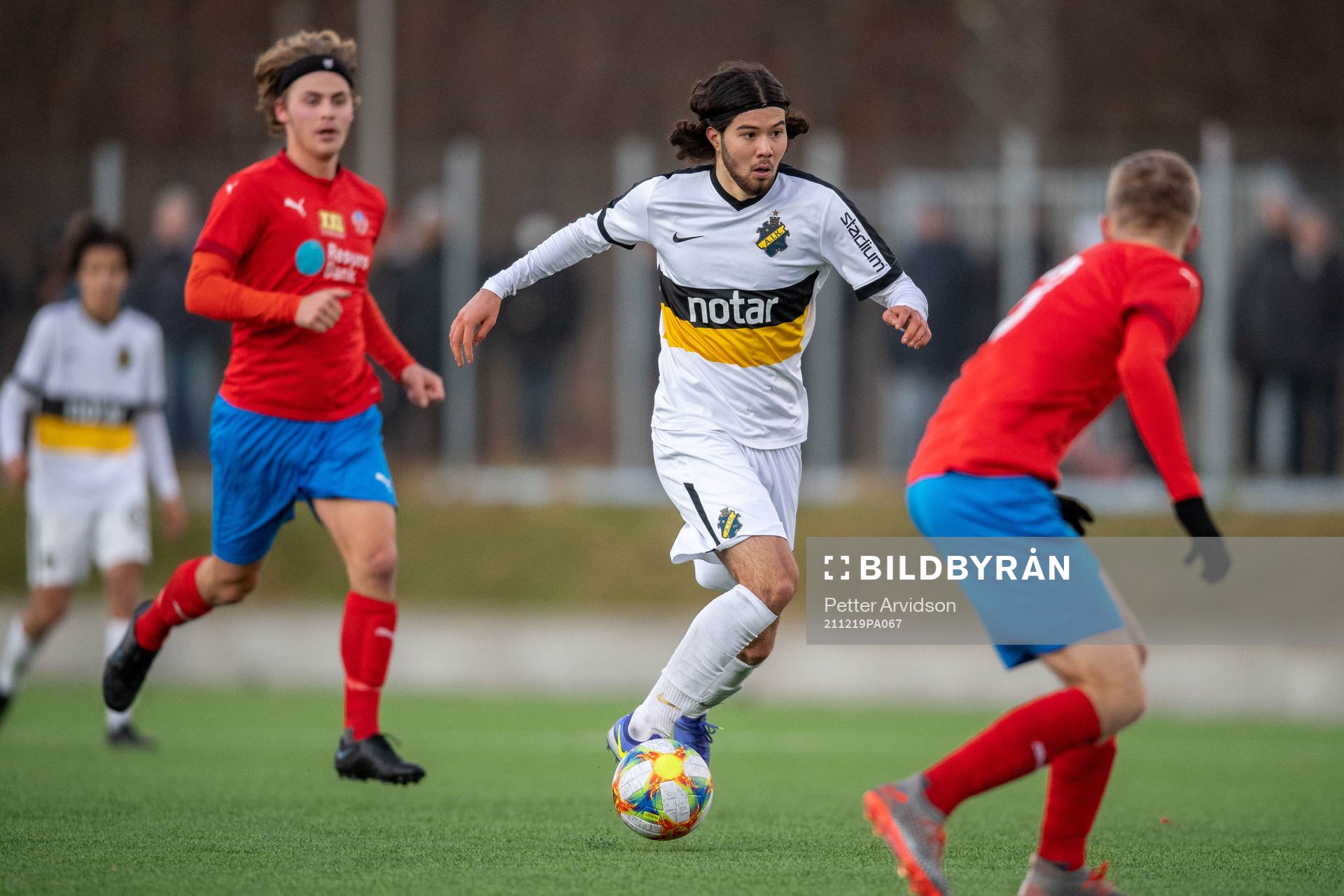 AIKs Hadi Noori under finalen i P17-Allsvenskan mellan Helsingborg och AIK den 19 december 2021 i Helsingborg. 