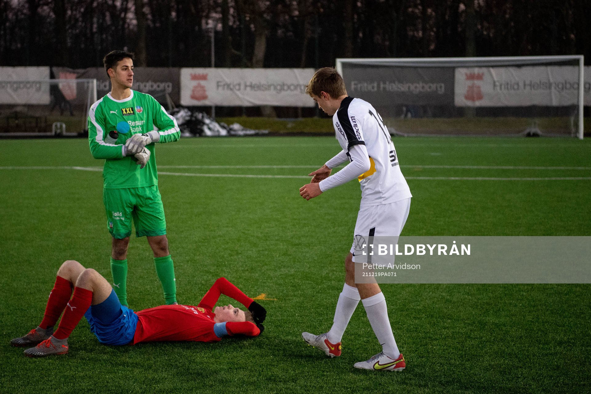 Helsingborgs William Westerlund och målvakt Ada Turkmen