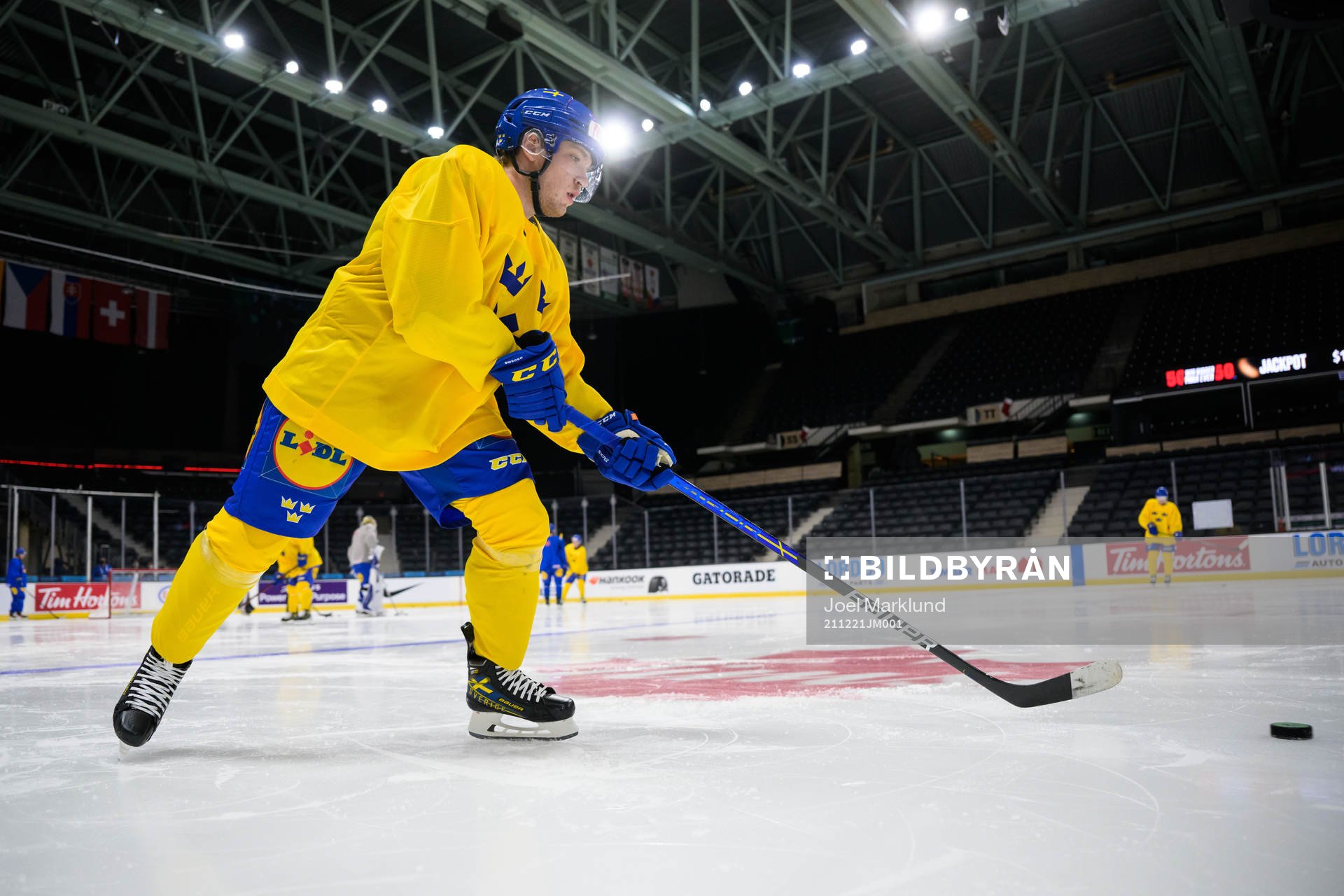 Zion Nybeck of the Swedish under-20 national ice hockey team