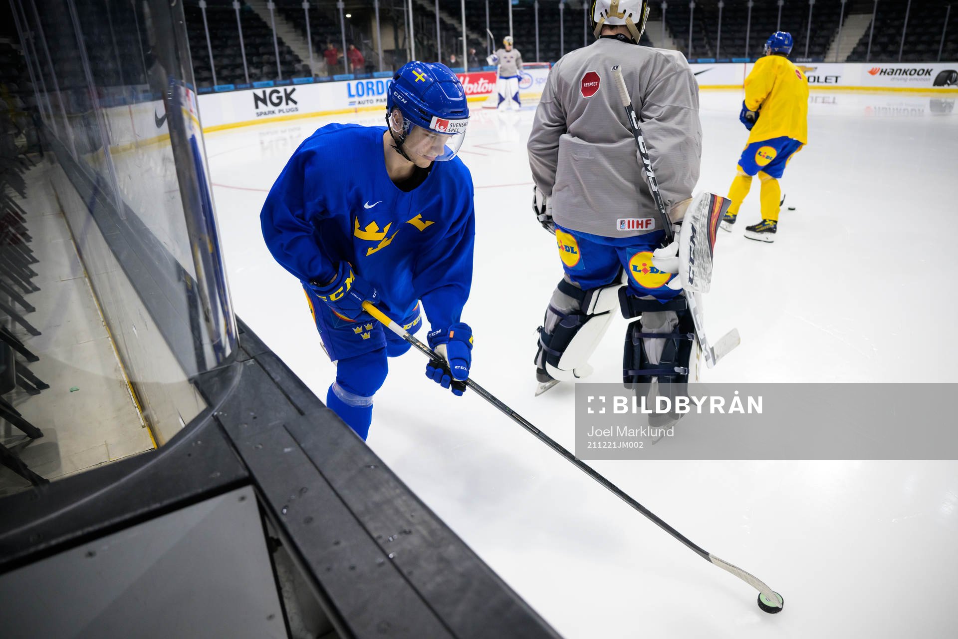 William Eklund of the Swedish under-20 national ice hockey