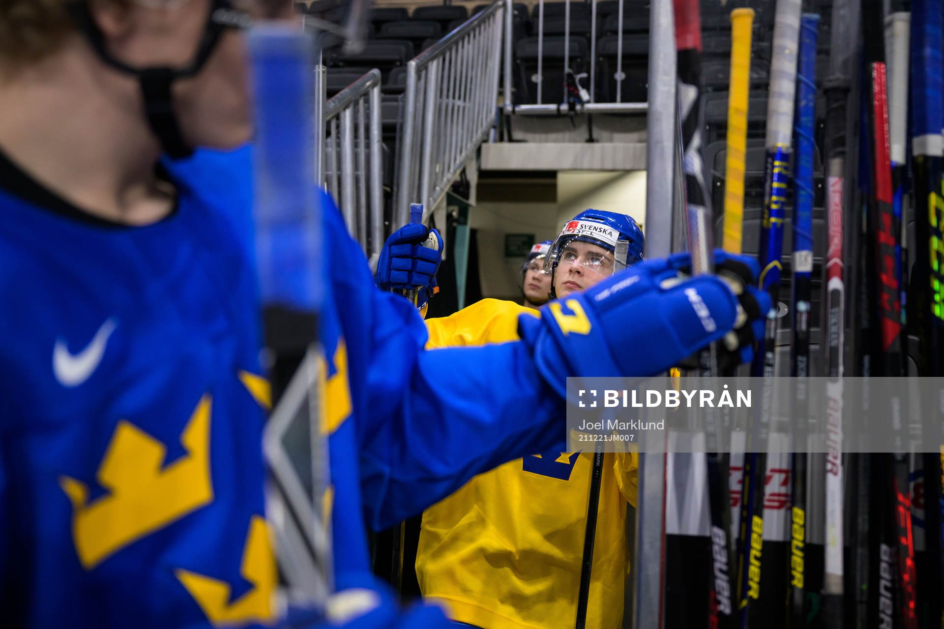 Elliot Ekmark of the Swedish under-20 national ice hockey