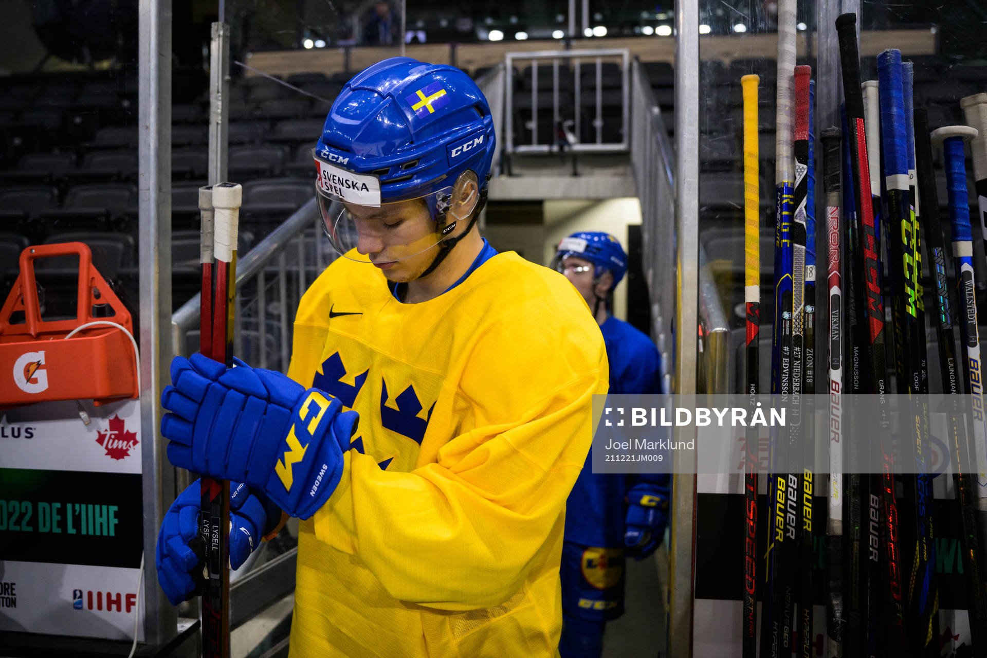 Fabian Lysell of the Swedish under-20 national ice hockey