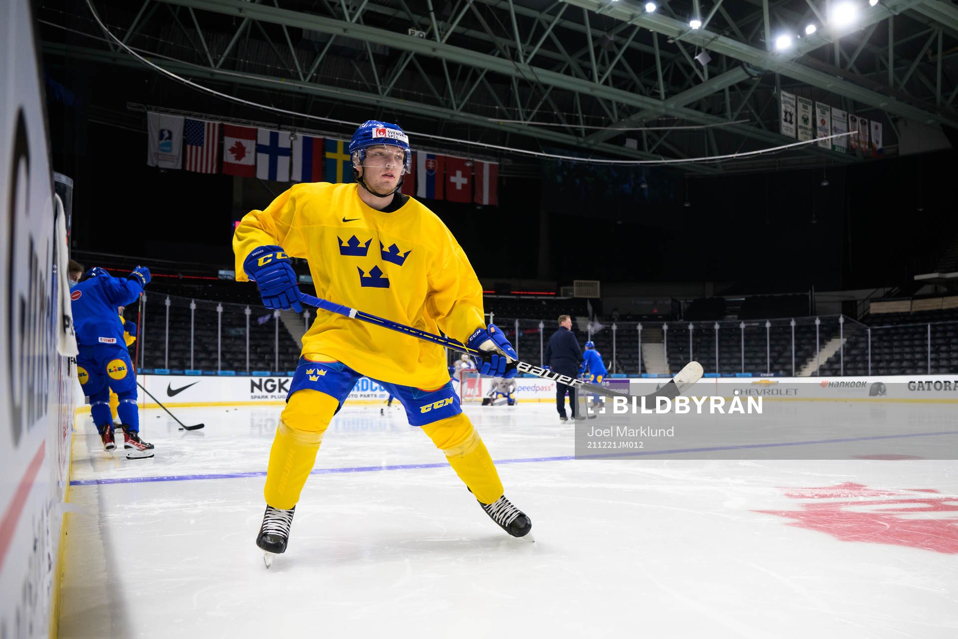 Zion Nybeck of the Swedish under-20 national ice hockey team