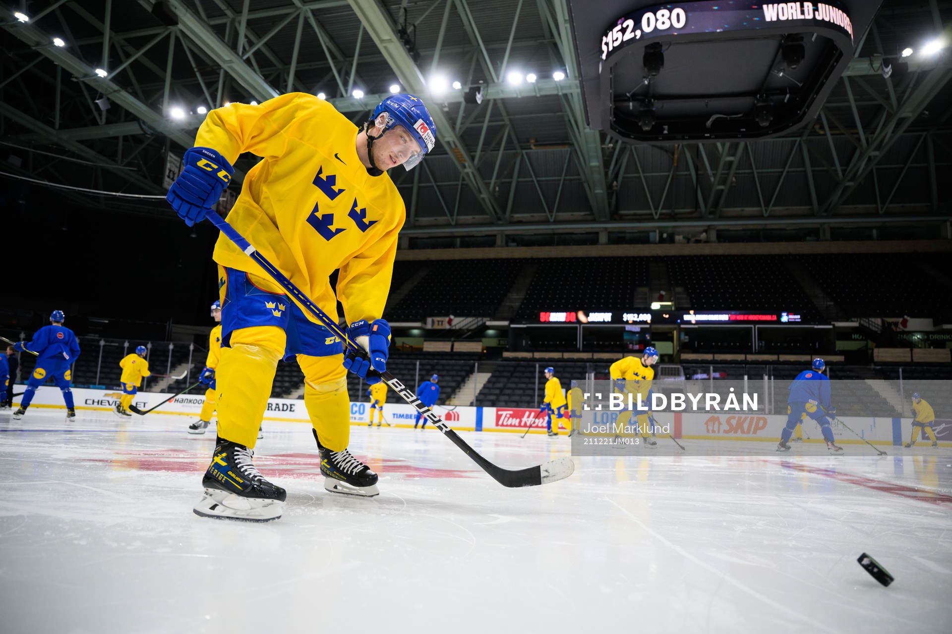 Zion Nybeck of the Swedish under-20 national ice hockey team