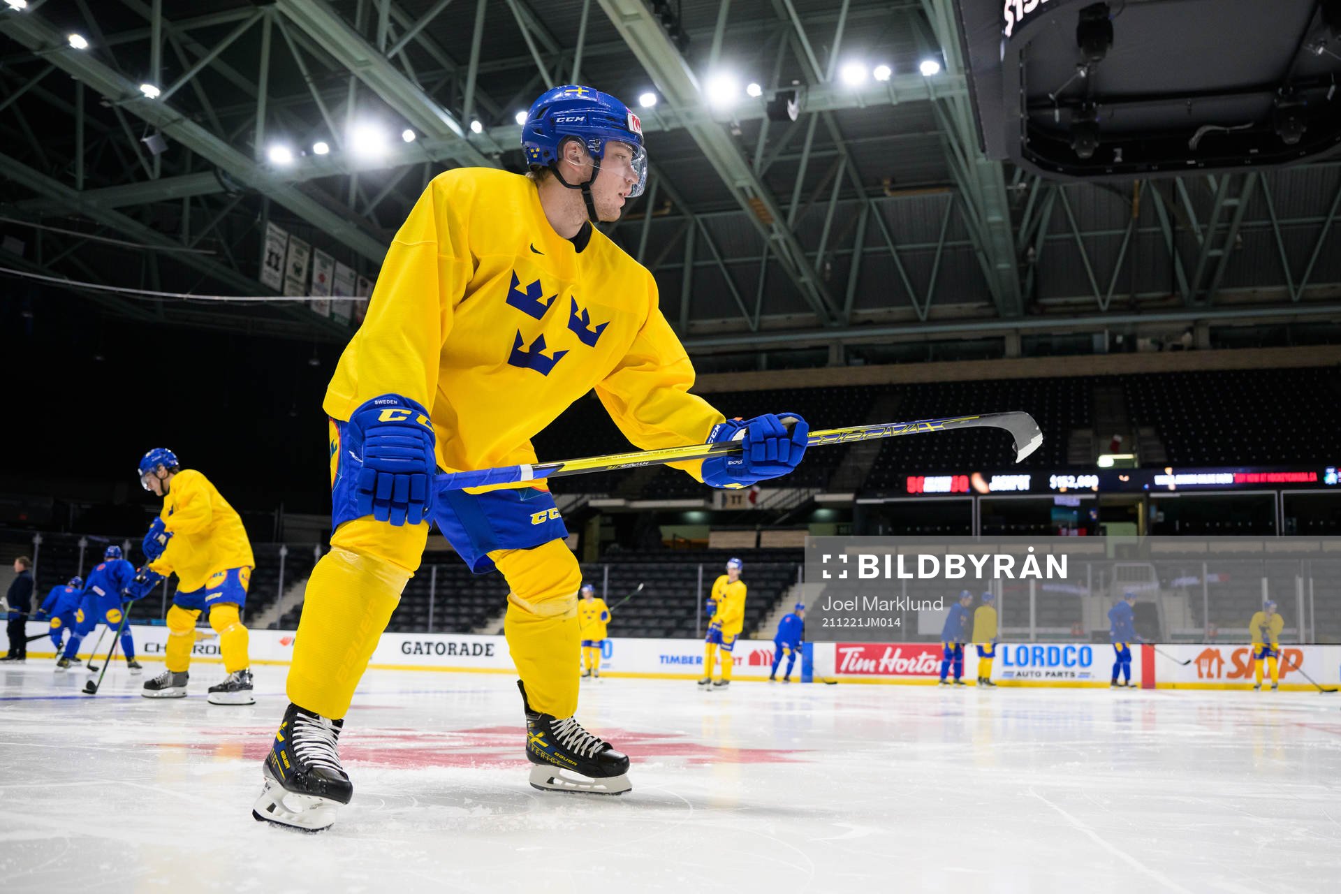 Zion Nybeck of the Swedish under-20 national ice hockey team