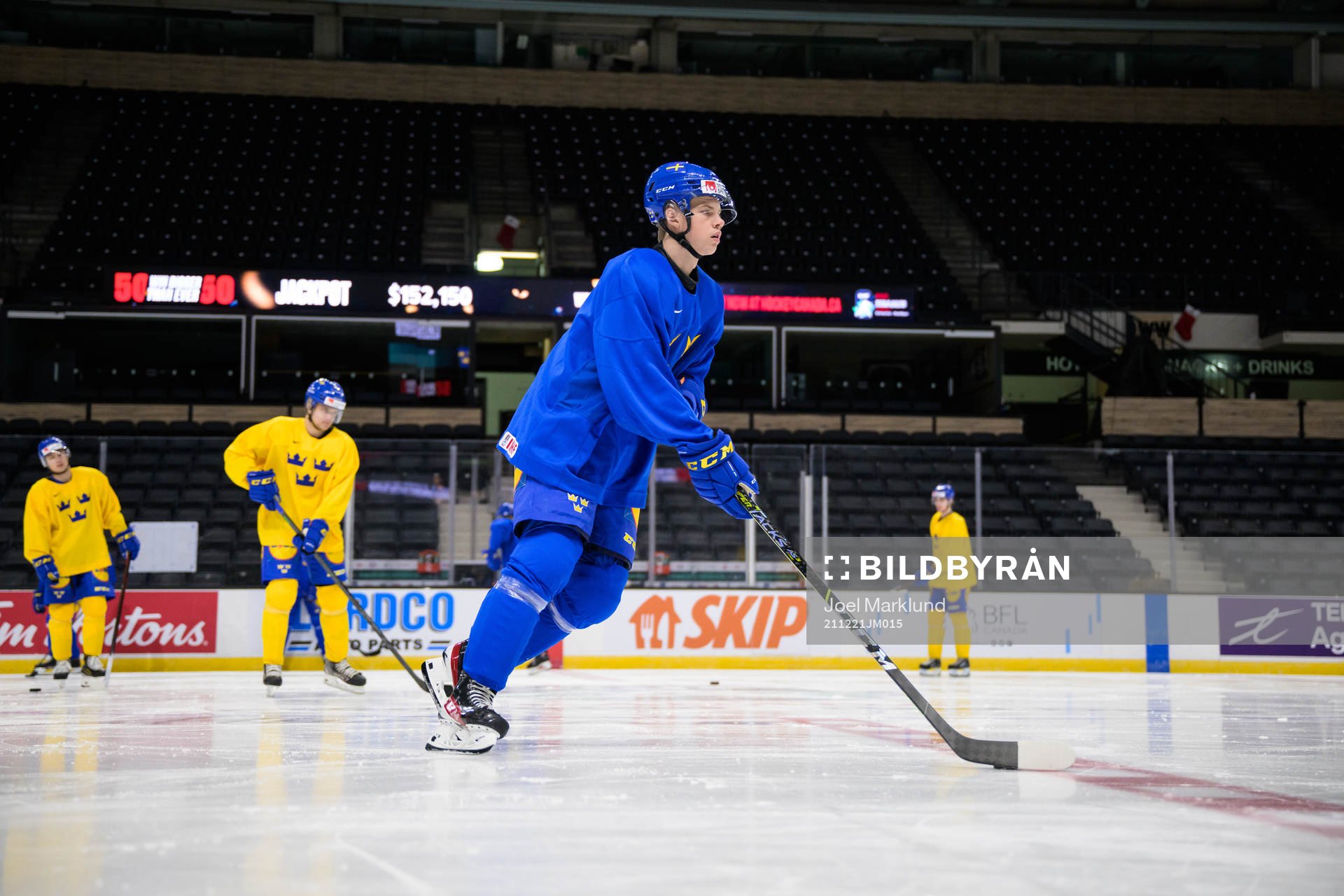 Albert Sjöberg of the Swedish under-20 national ice hockey