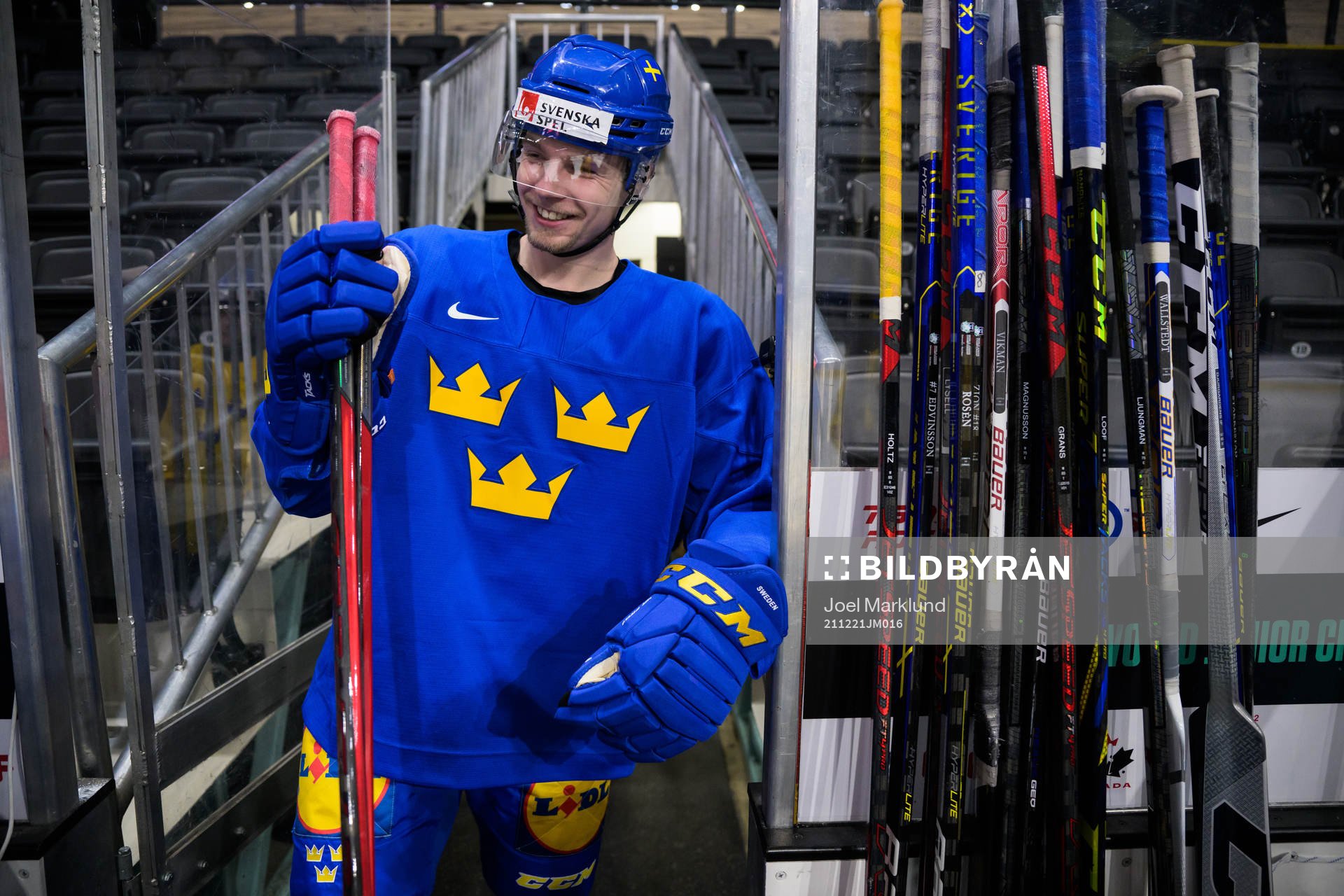 Anton Olsson of the Swedish under-20 national ice hockey
