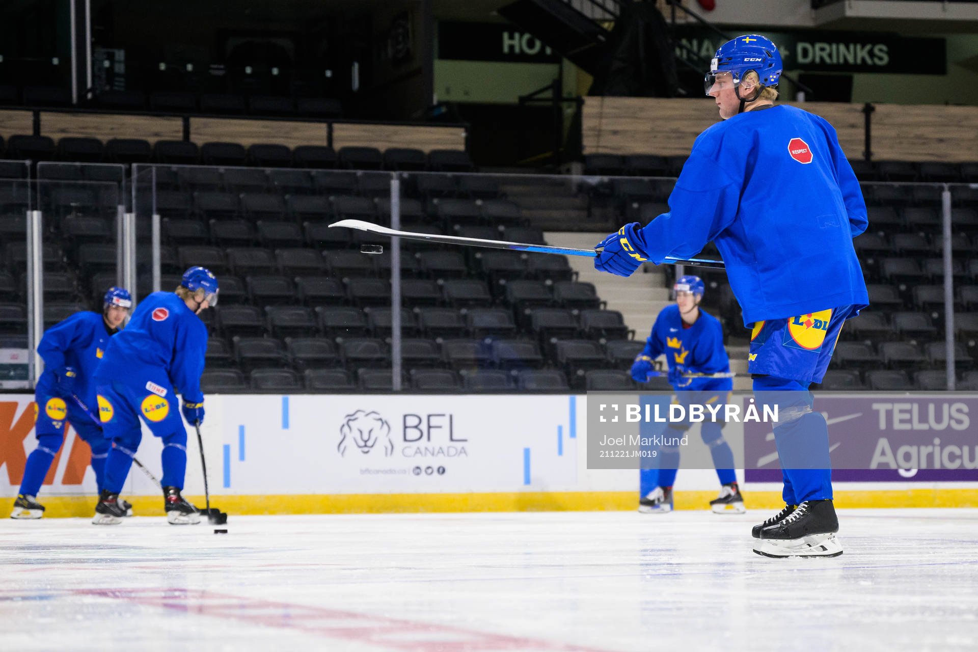 Emil Andrae of the Swedish under-20 national ice hockey team