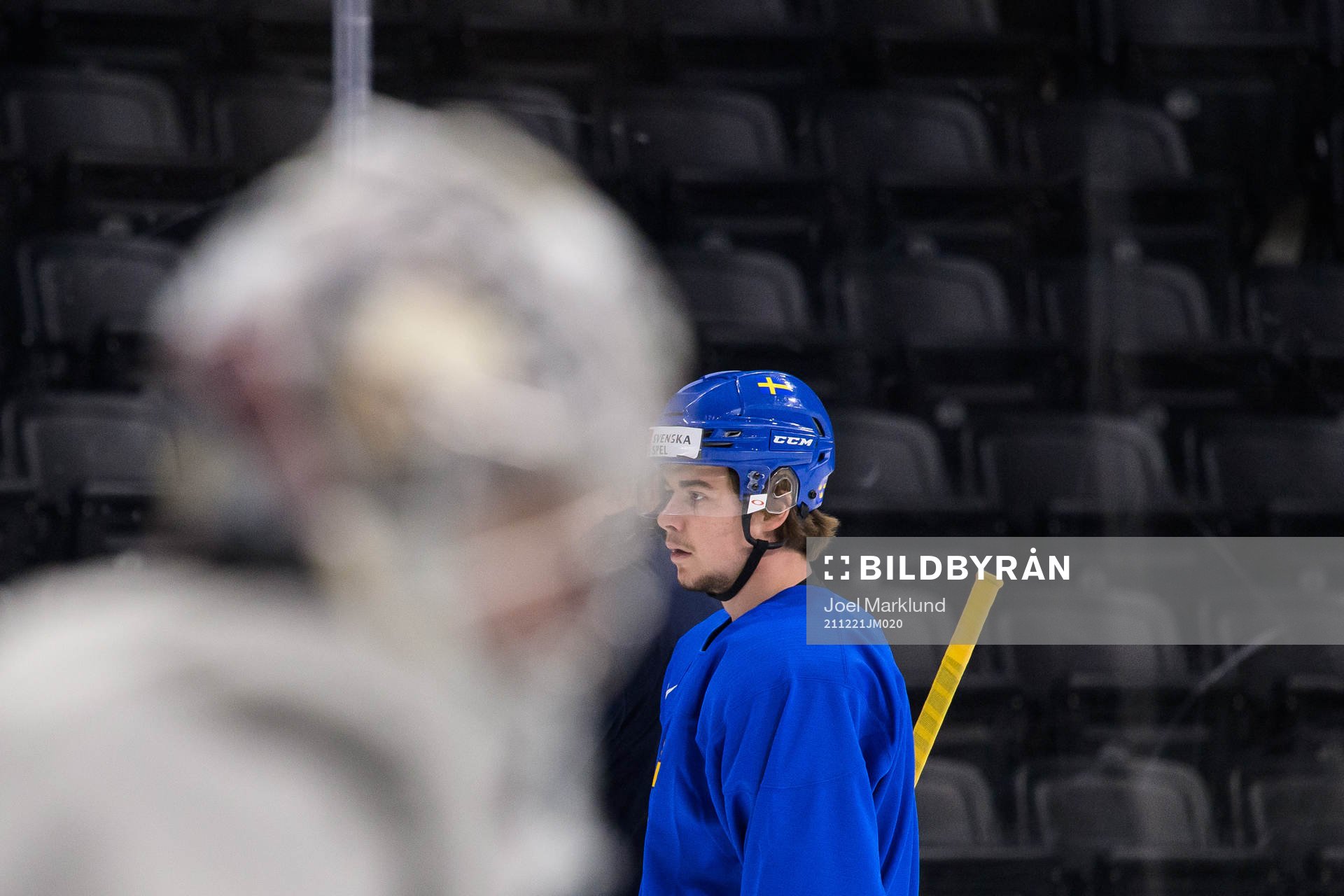 Alexander Holtz of the Swedish under-20 national ice hockey