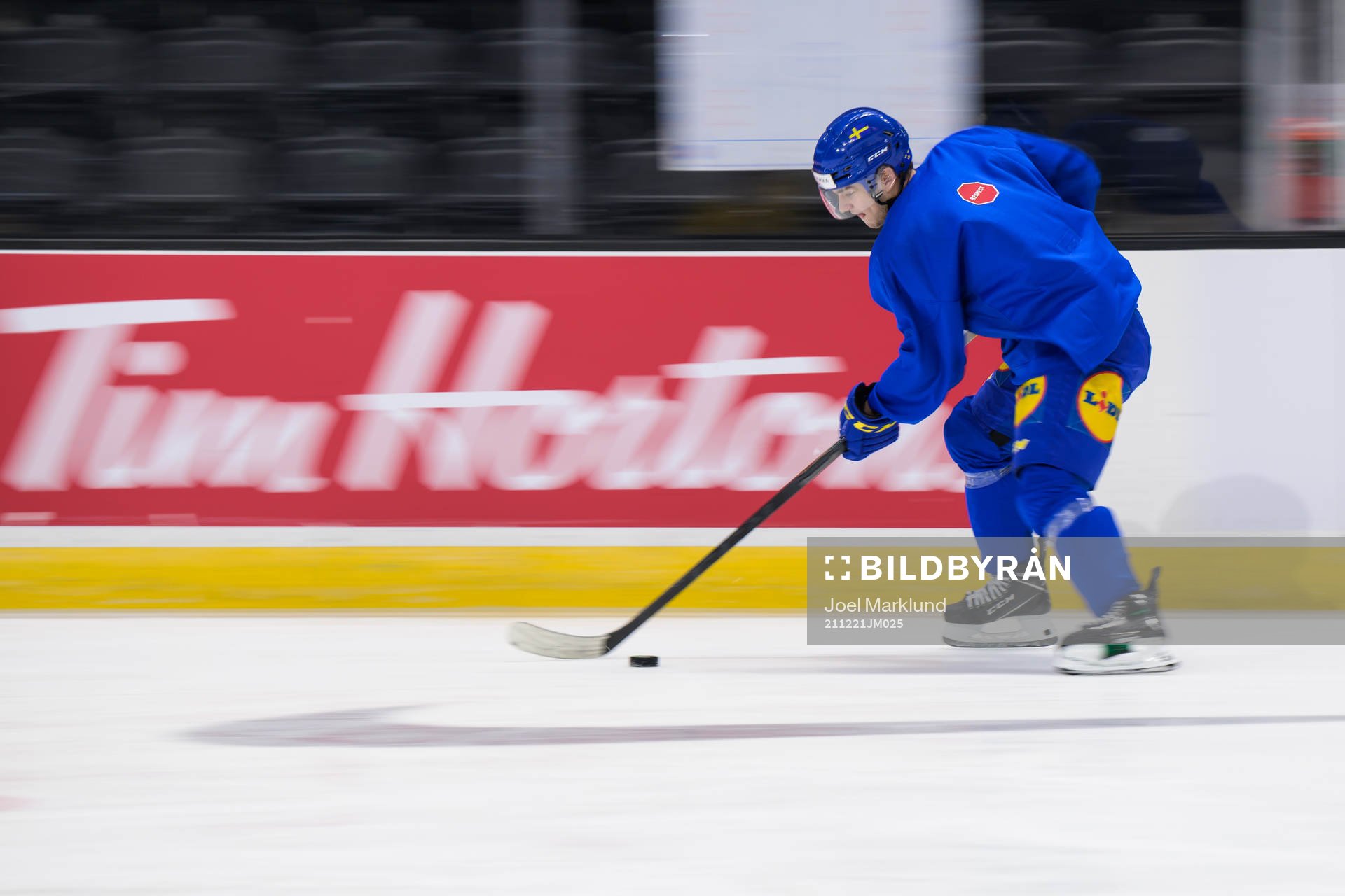 William Eklund of the Swedish under-20 national ice hockey