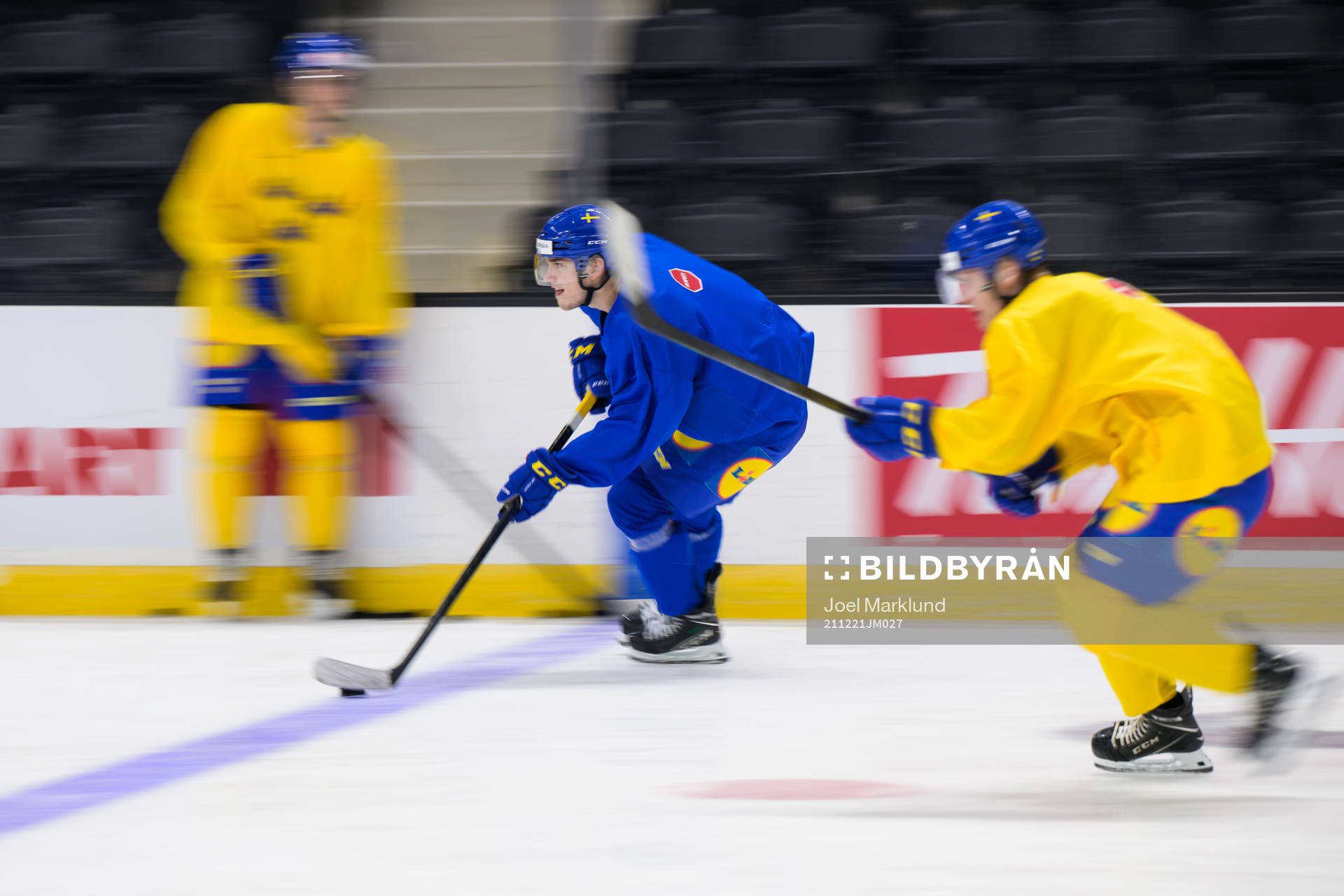 William Eklund of the Swedish under-20 national ice hockey