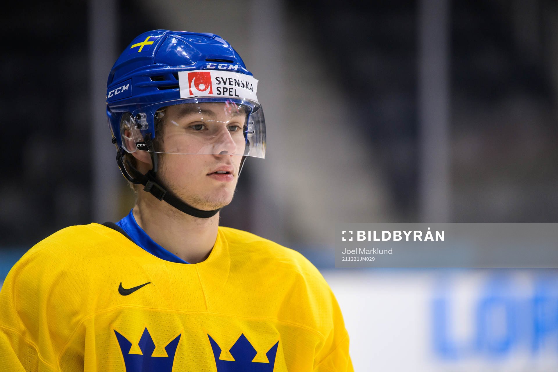 Fabian Lysell of the Swedish under-20 national ice hockey