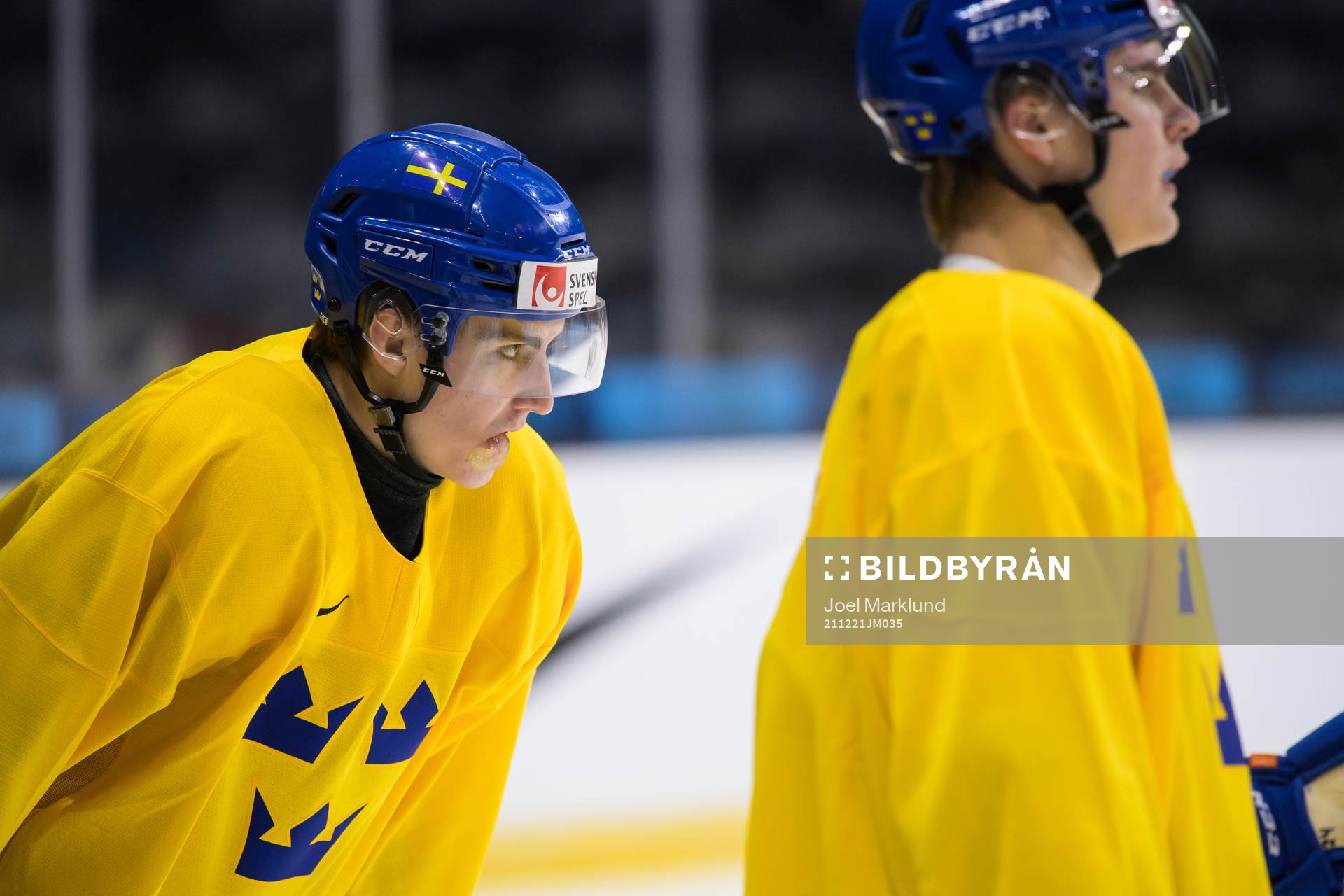 Daniel Ljungman of the Swedish under-20 national ice hockey