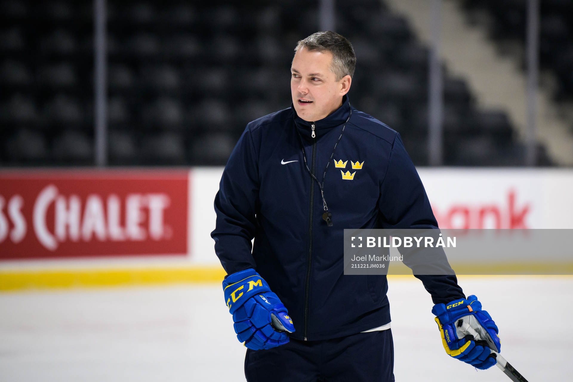 Head coach Tomas Montén of the Swedish under-20 national