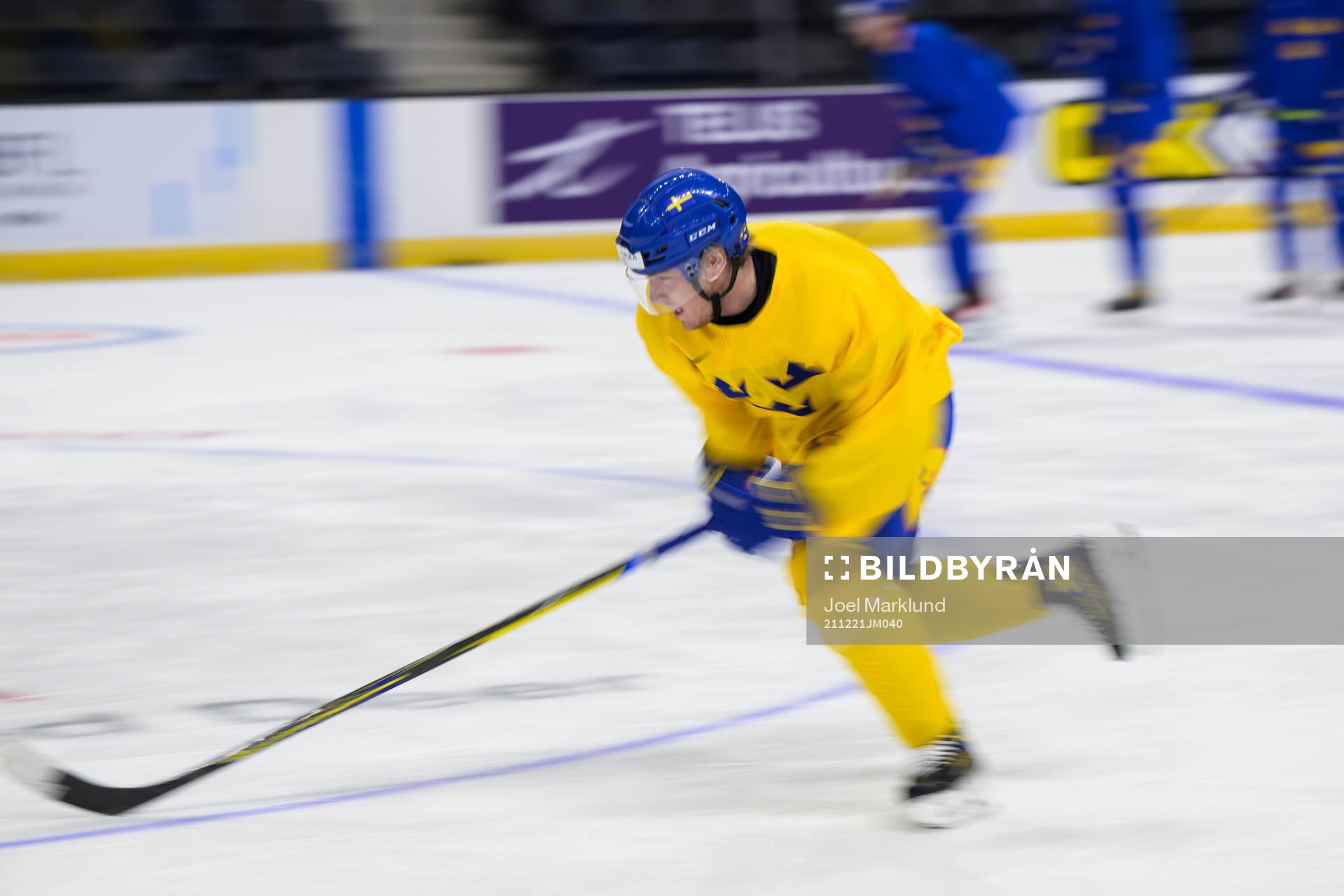 Zion Nybeck of the Swedish under-20 national ice hockey team