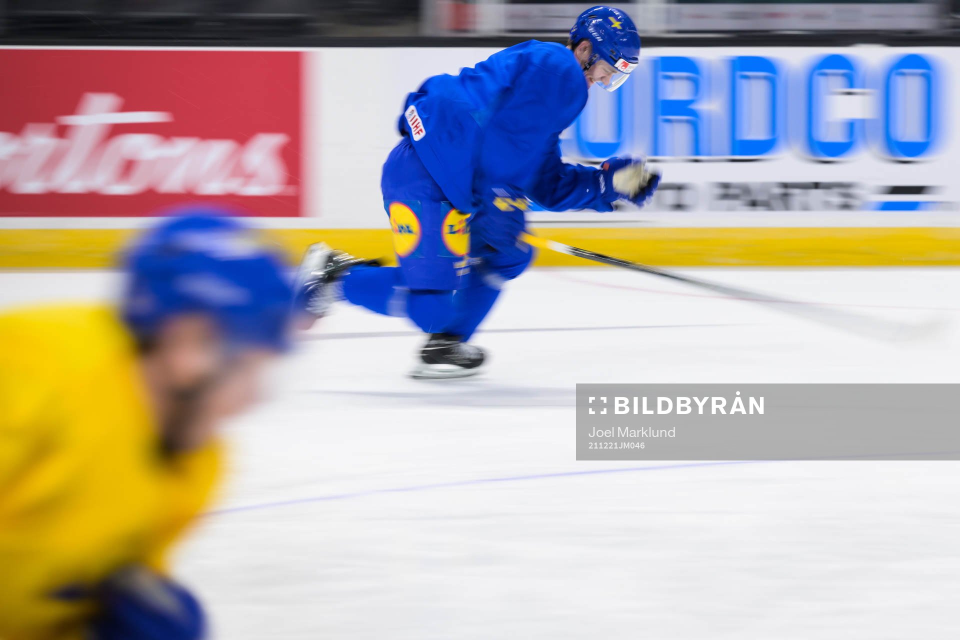 William Eklund of the Swedish under-20 national ice hockey