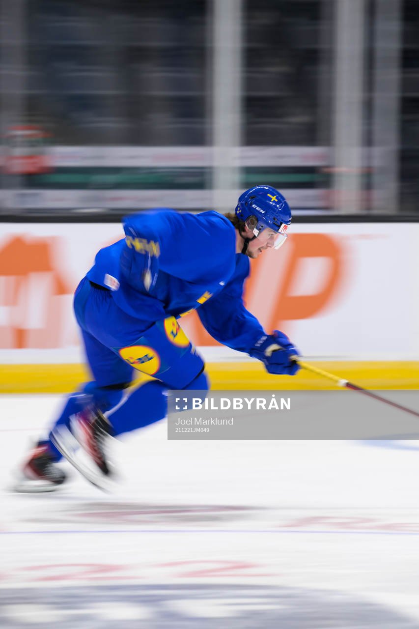 Alexander Holtz of the Swedish under-20 national ice hockey