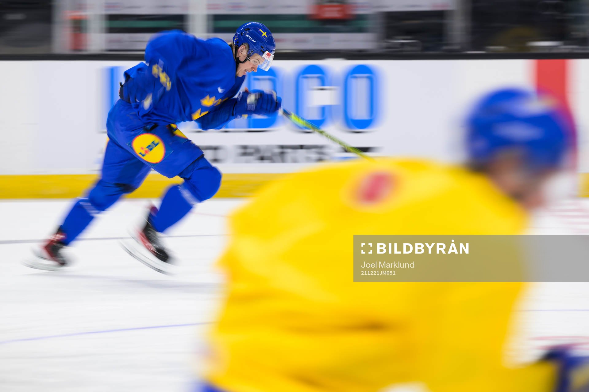Albert Sjöberg of the Swedish under-20 national ice hockey