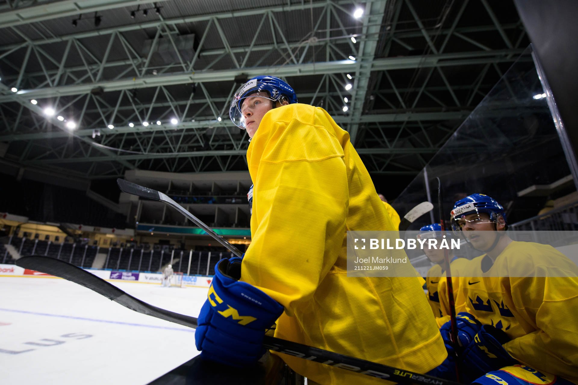 Victor Sjöholm of the Swedish under-20 national ice hockey