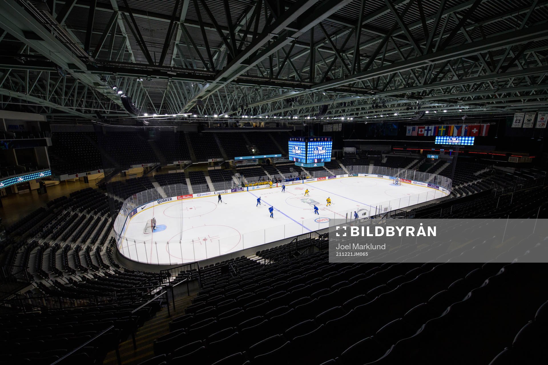 General view of the Swedish under-20 national ice hockey