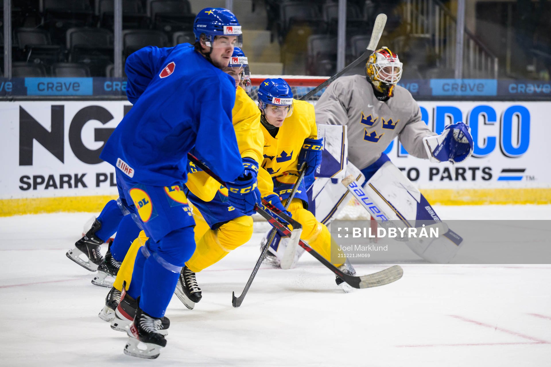 Joel Nyström of the Swedish under-20 national ice hockey