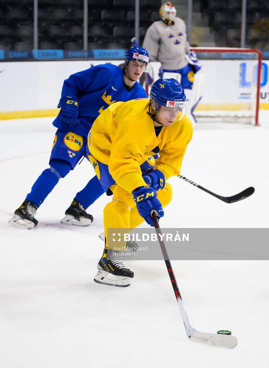 Fabian Lysell of the Swedish under-20 national ice hockey