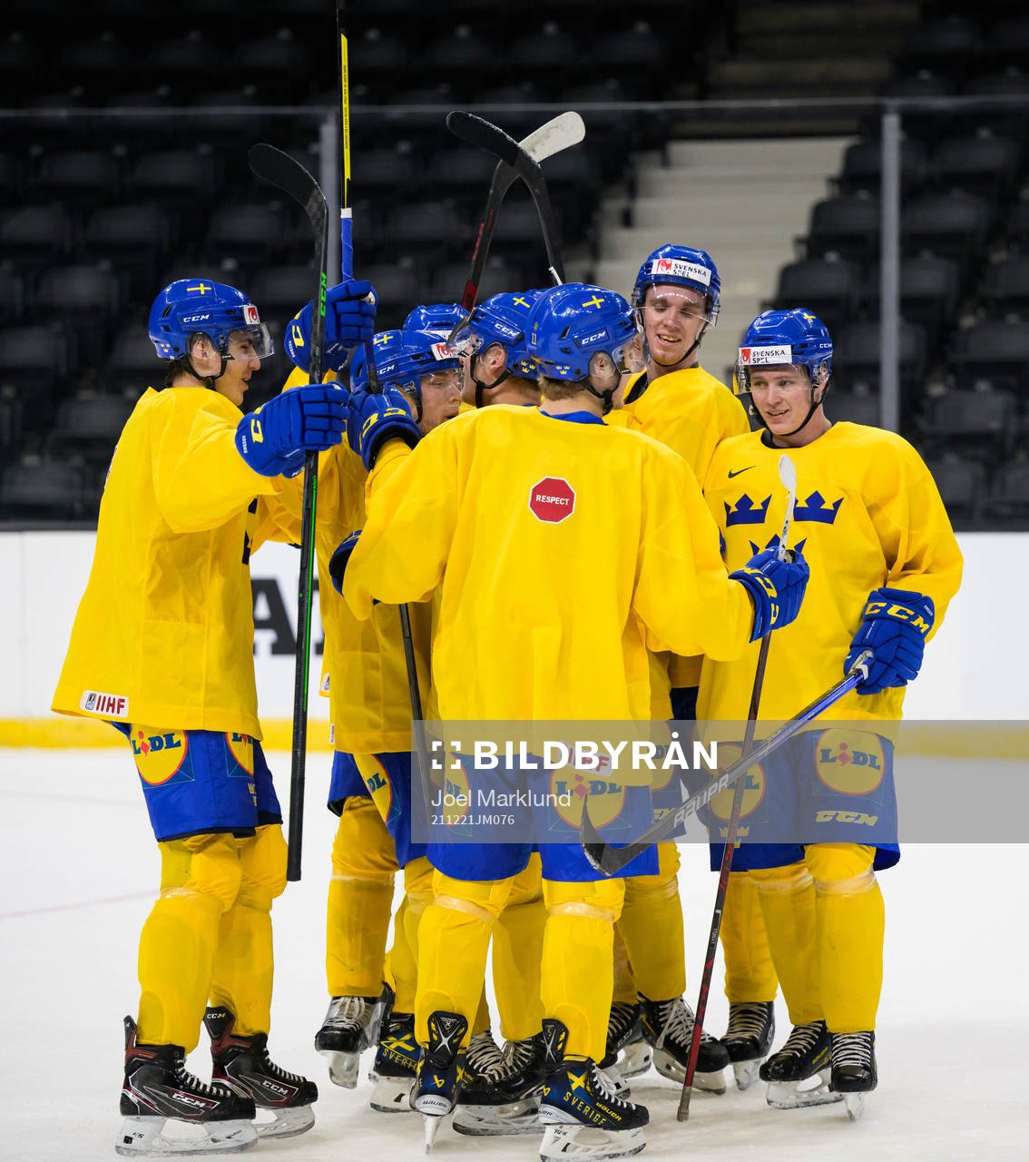 Players of the Swedish under-20 national ice hockey team