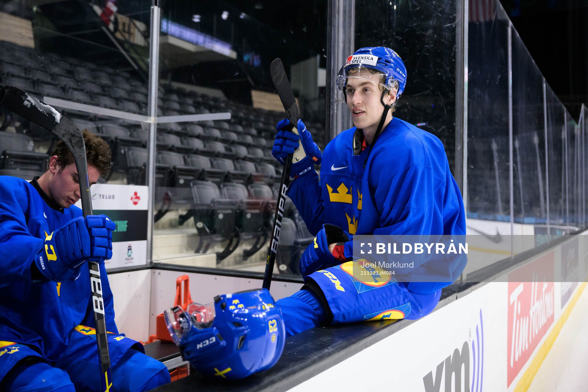 Simon Edvinsson of the Swedish under-20 national ice hockey