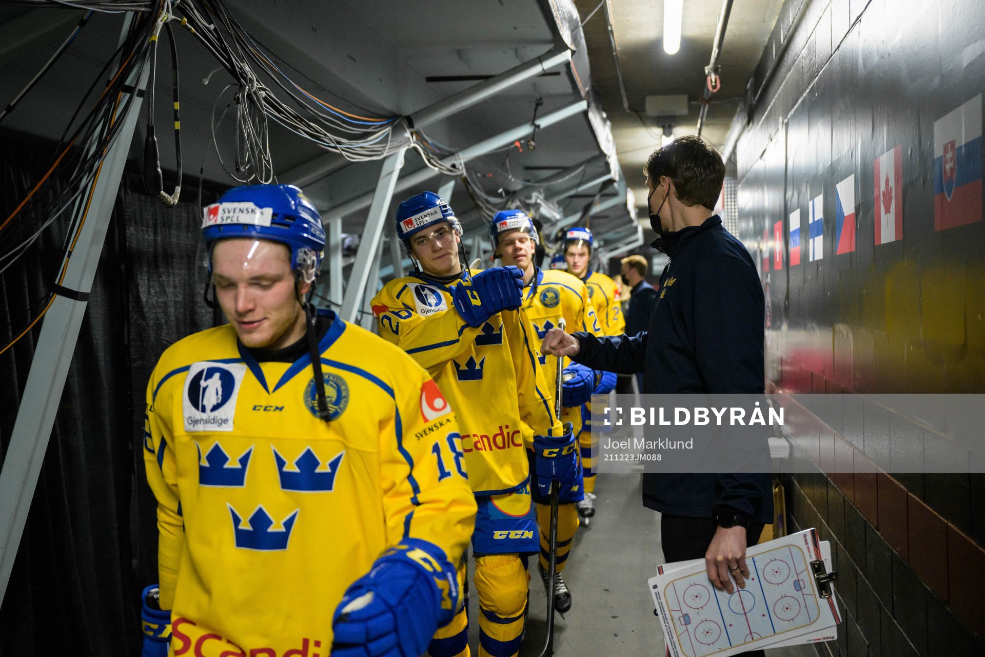 Joel Nyström and assistant coach Joel Rönnmark of Sweden
