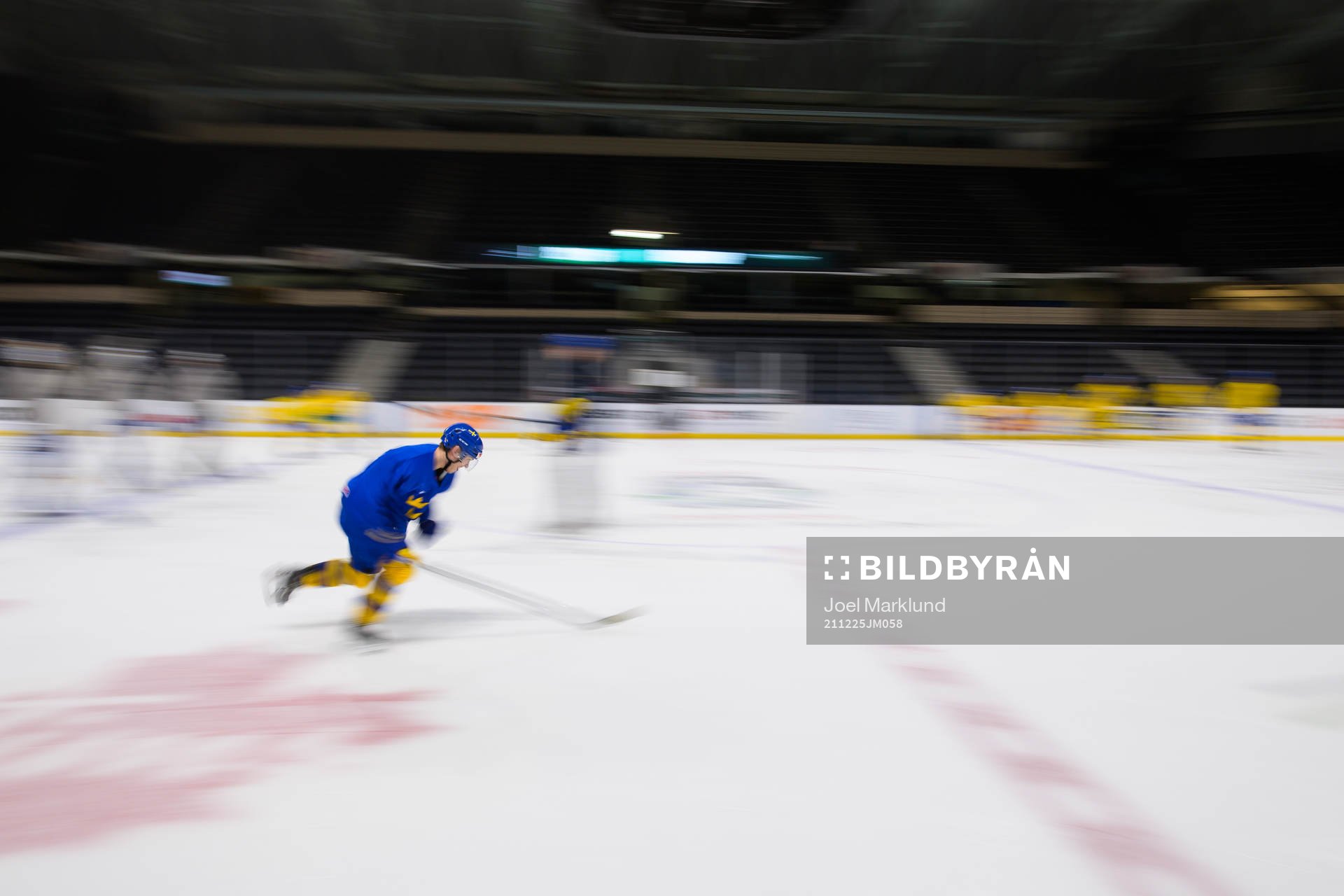 William Eklund of Sweden at a training session
