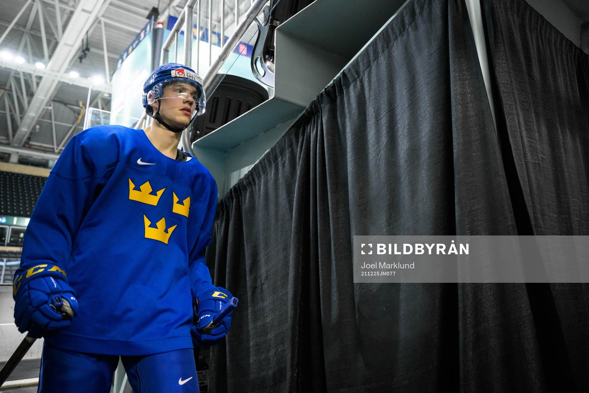 William Eklund of Sweden at a training session