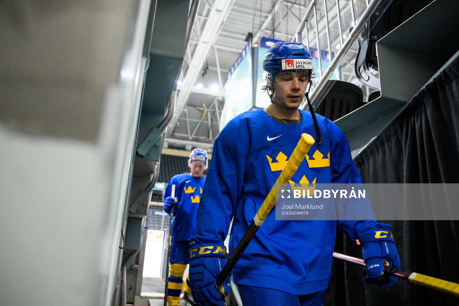 Alexander Holtz of Sweden at a training session