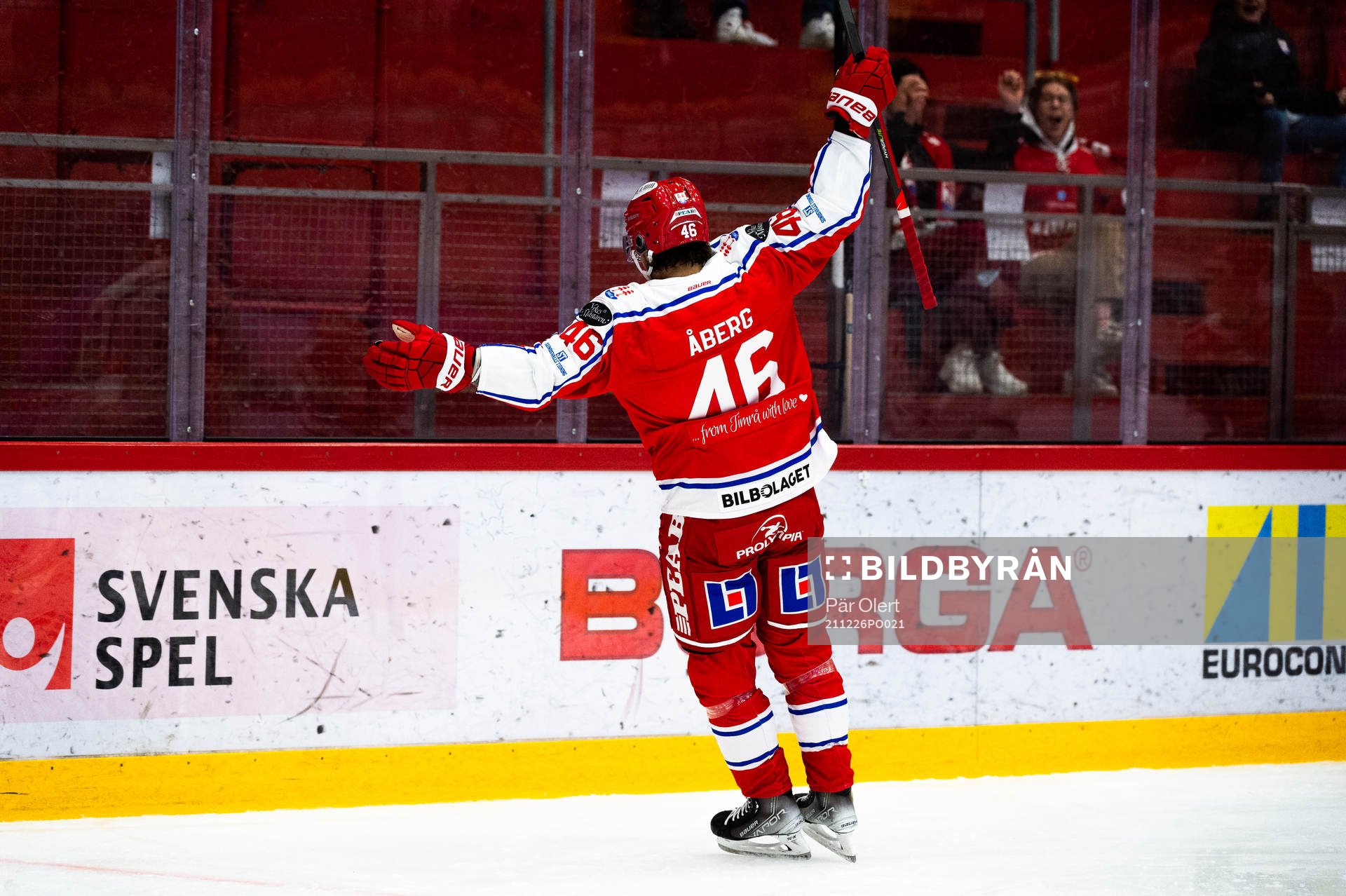 Timrås Pontus Åberg jublar