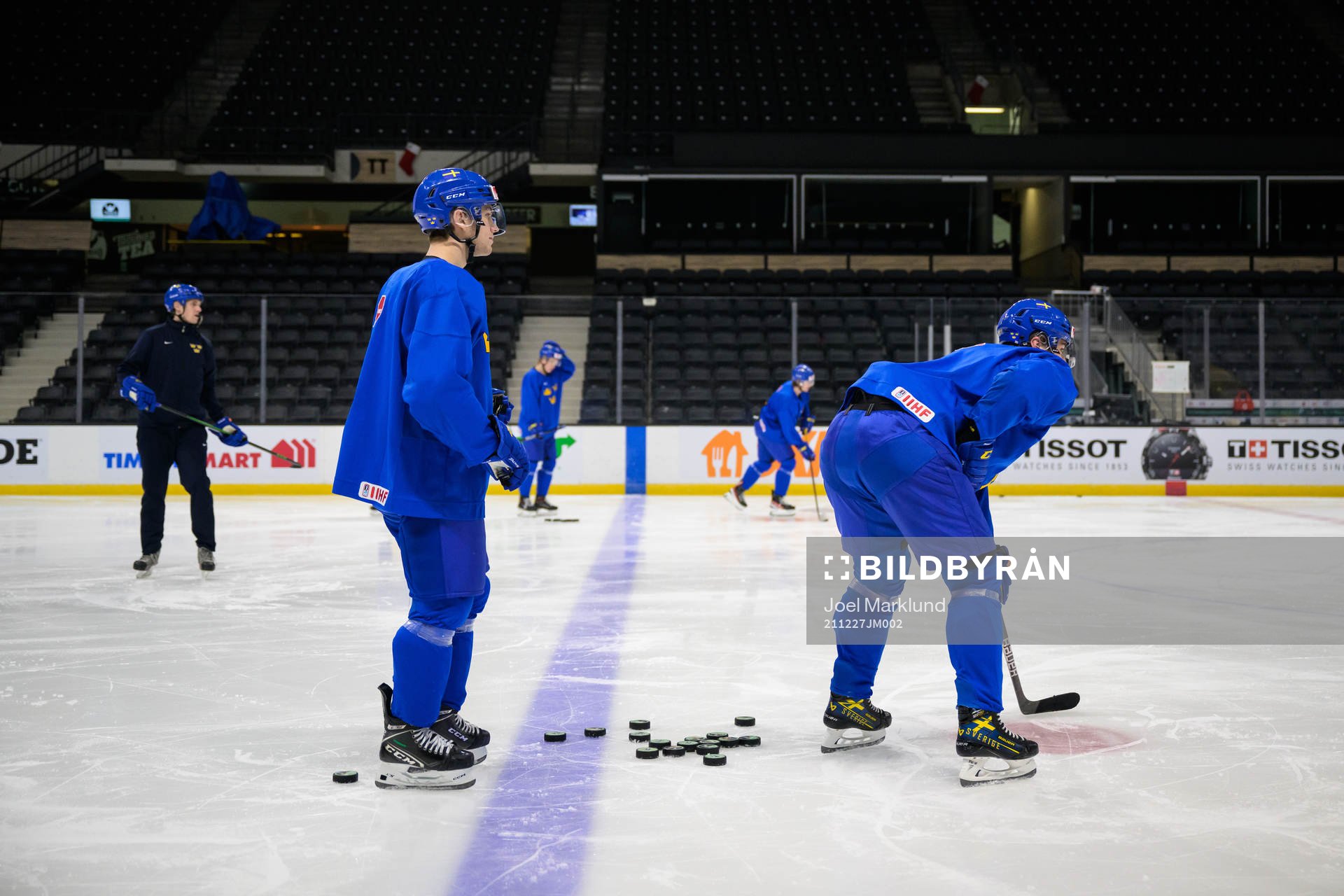 William Eklund of Sweden at a training session