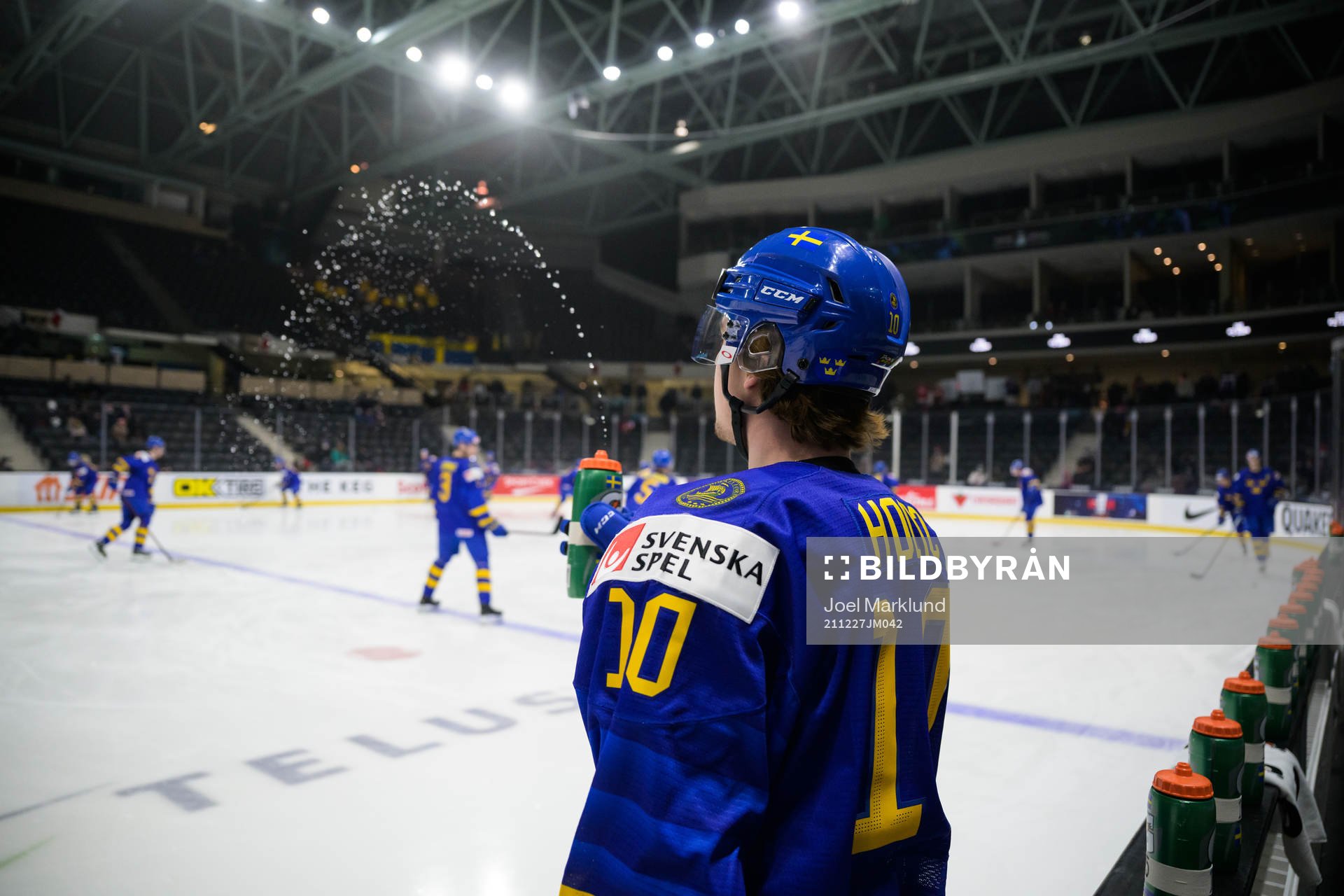 Alexander Holtz of Sweden at warm-up