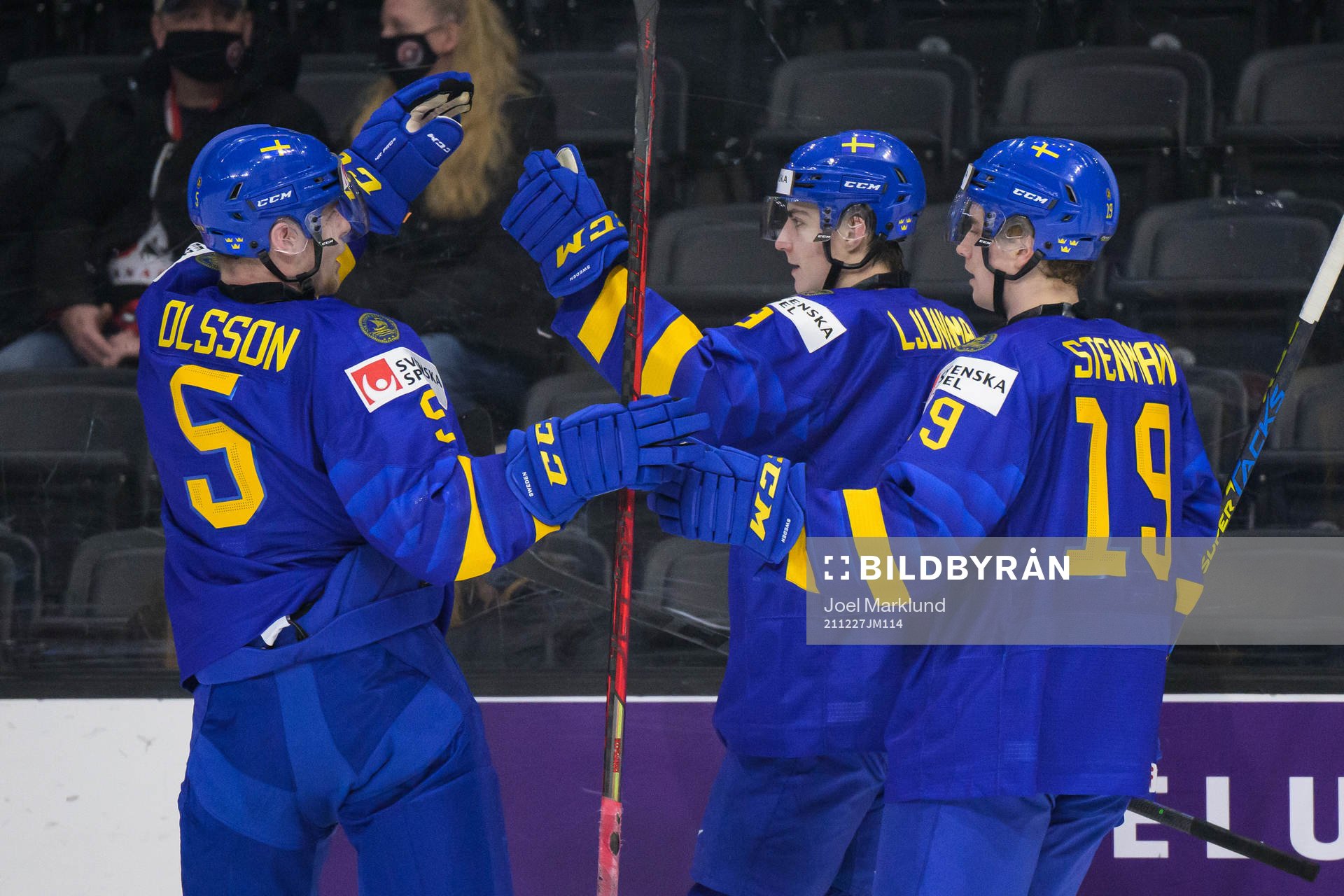 Anton Olsson, Daniel Ljungman and Elias Stenman of Sweden