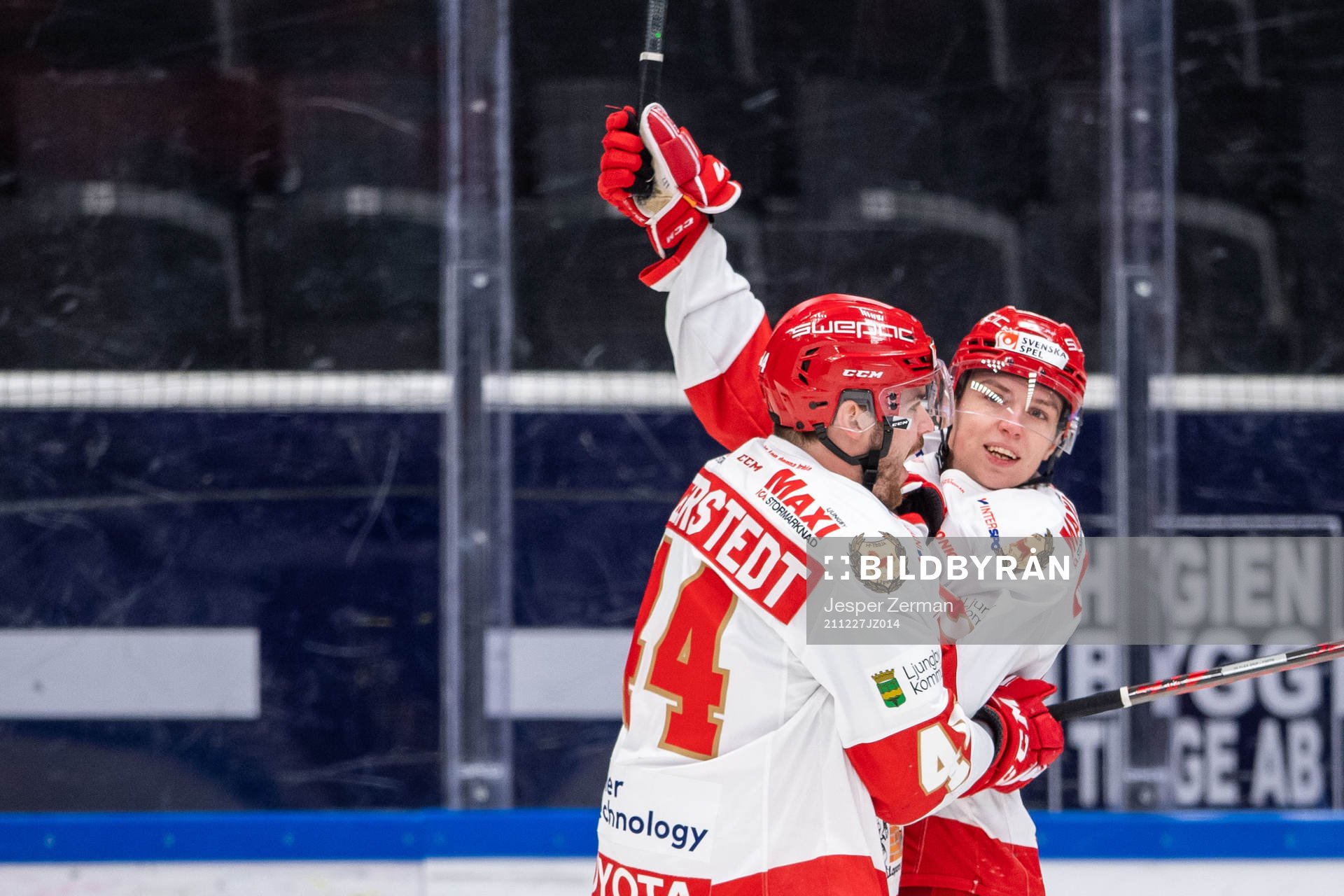 Troja-Ljungbys  Victor Öhman jublar