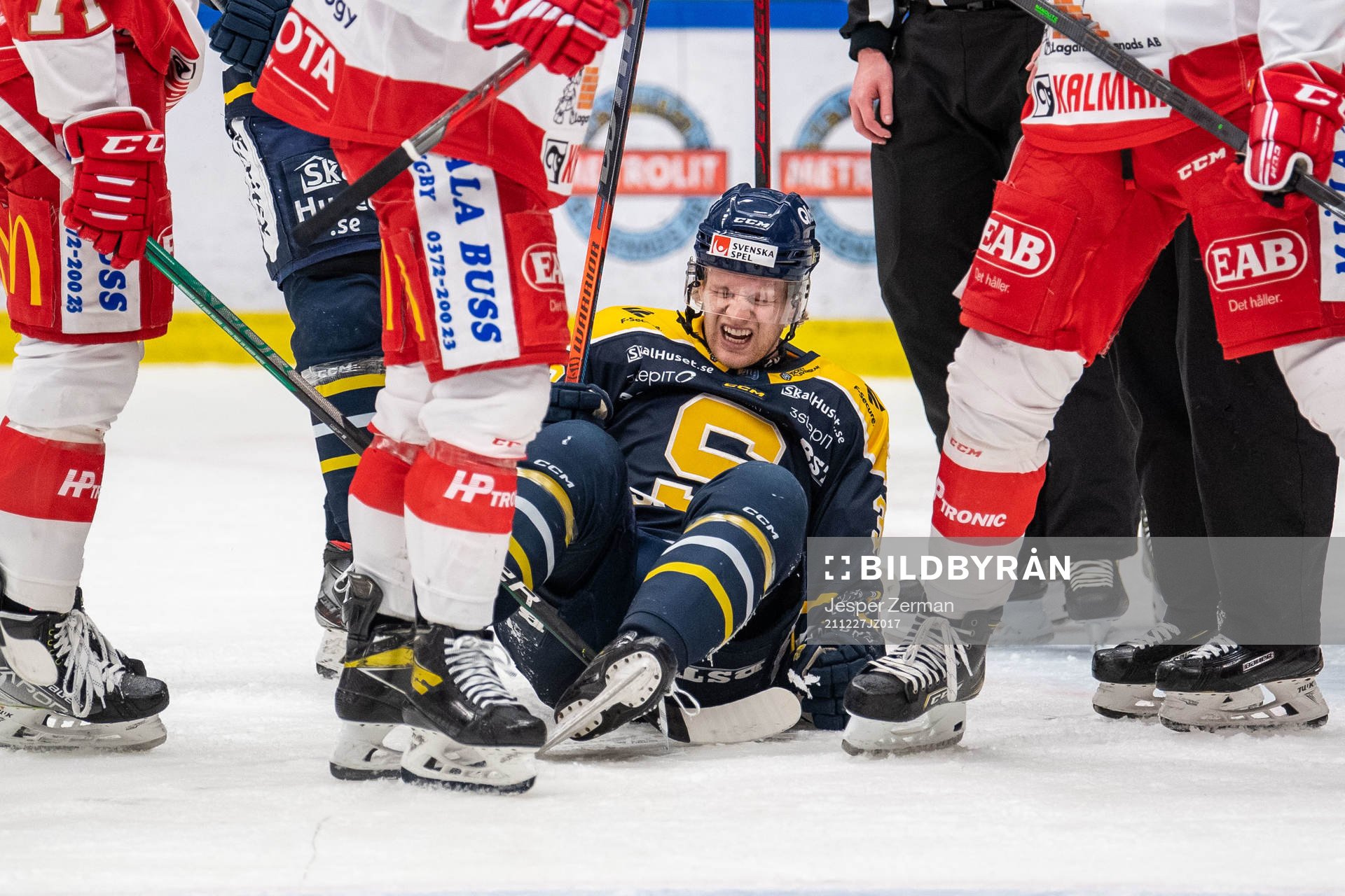 Södertäljes Brett Pollock har ont