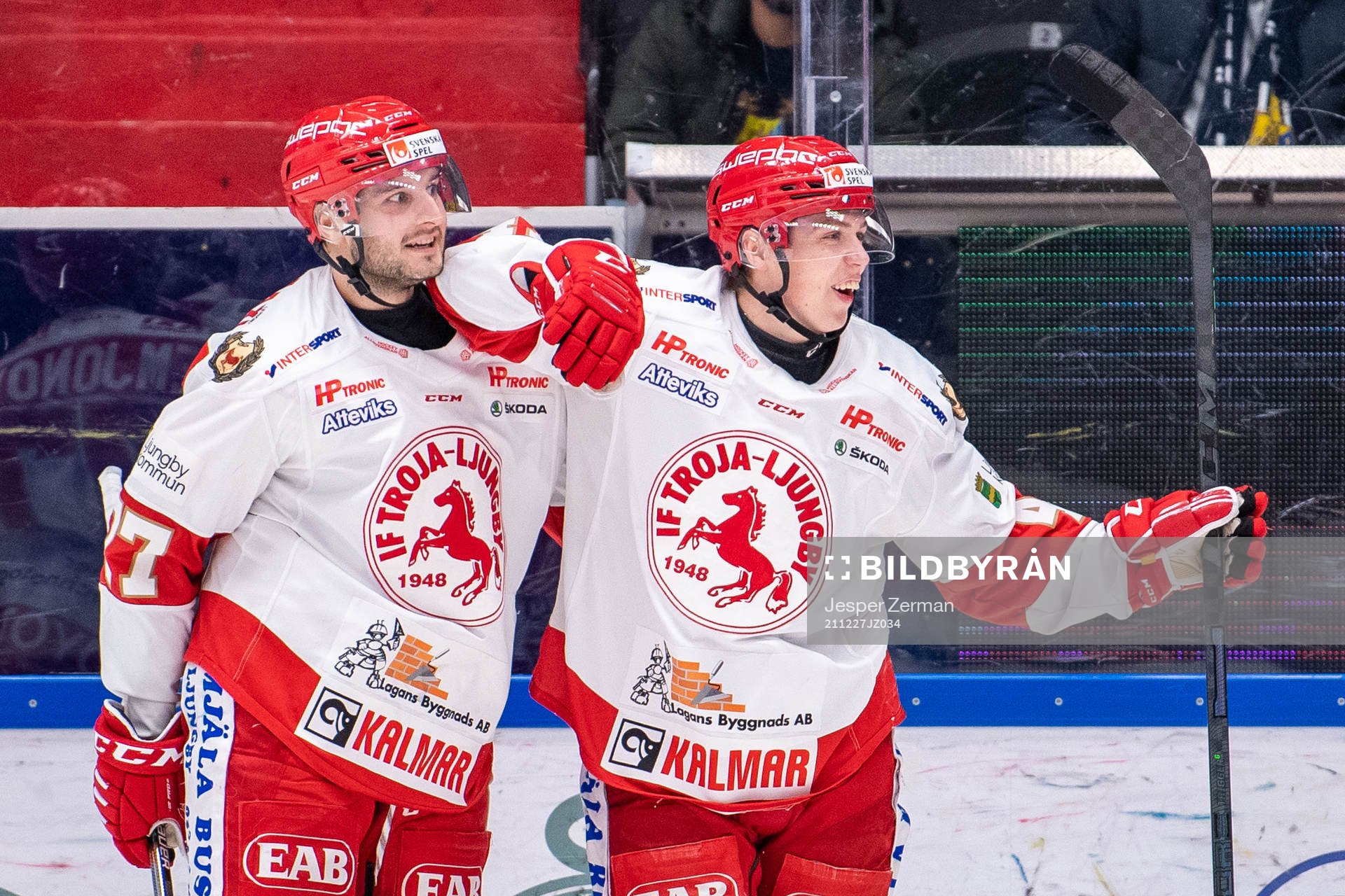 Troja-Ljungbys  Victor Öhman jublar