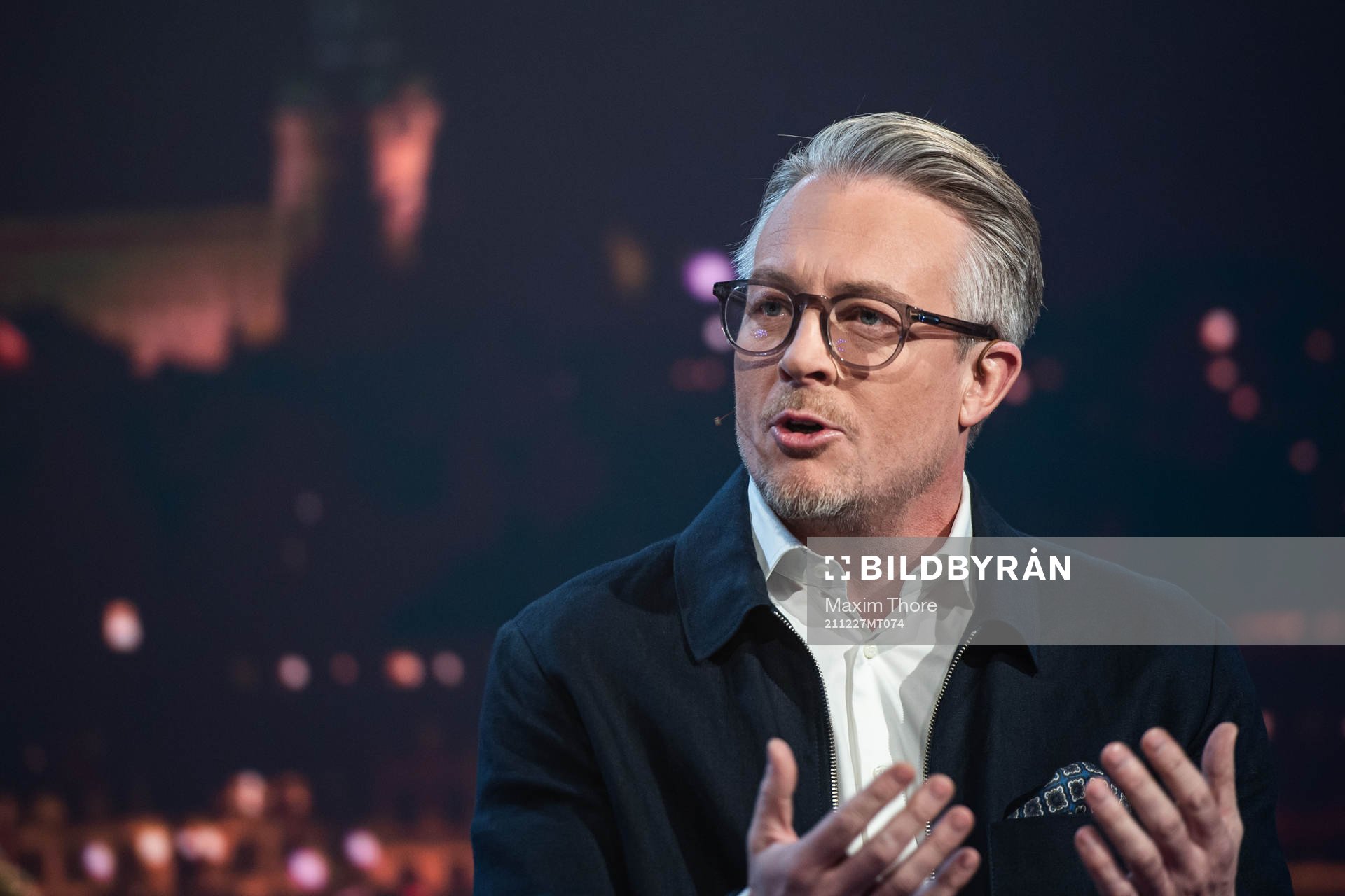 Programledare Mattias Tjernström  under Fotbollsåret 2021 den 21 december 2021 i Stockholm. 
